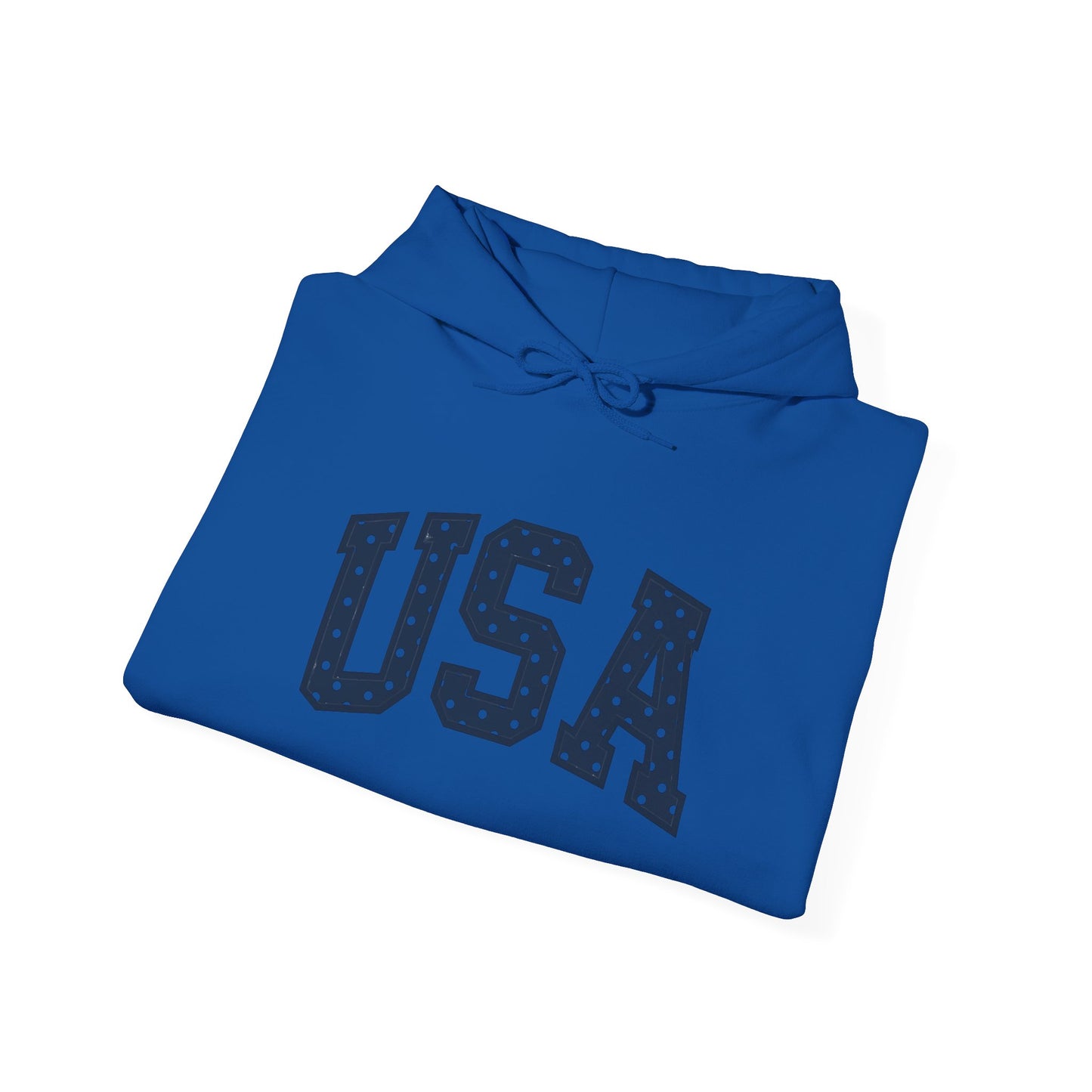 USA Stars Hoodie — Patriotic American Flag Lettering Pullover