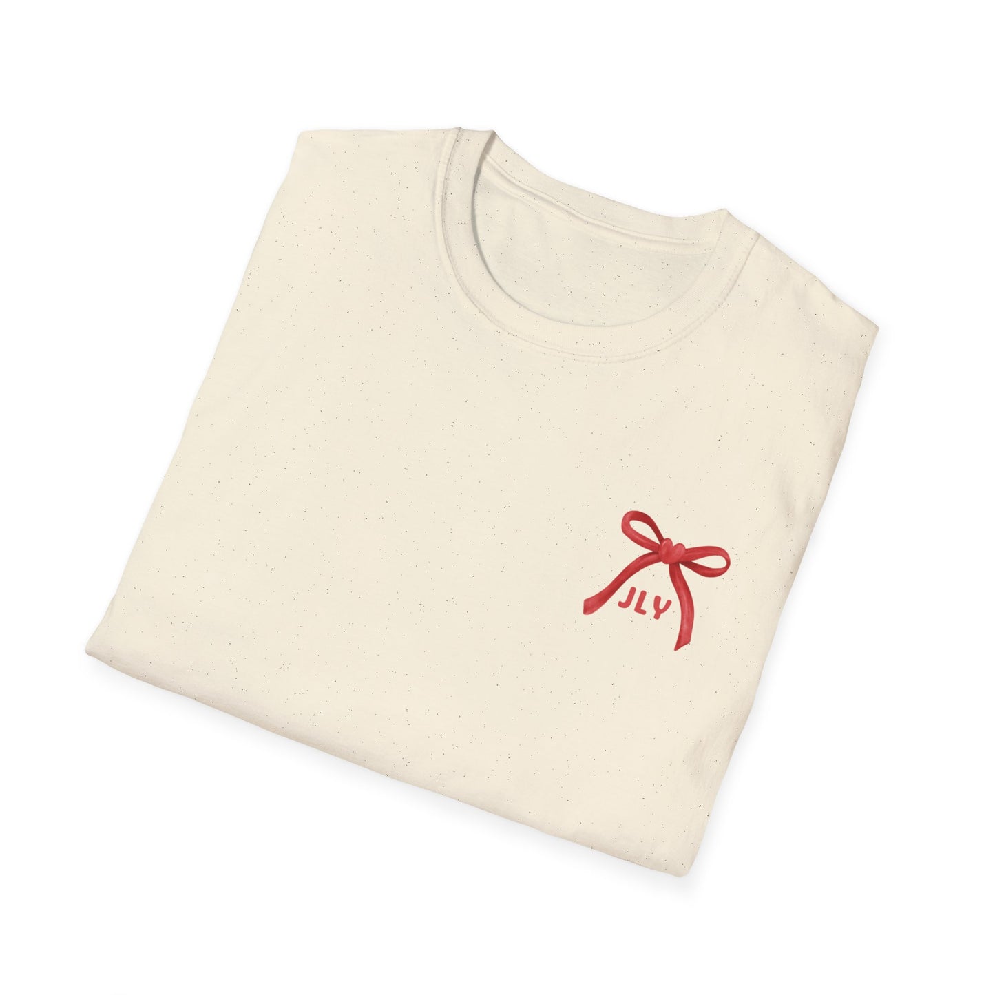 T-Shirt — Red Bow "JLY" Graphic Tee
