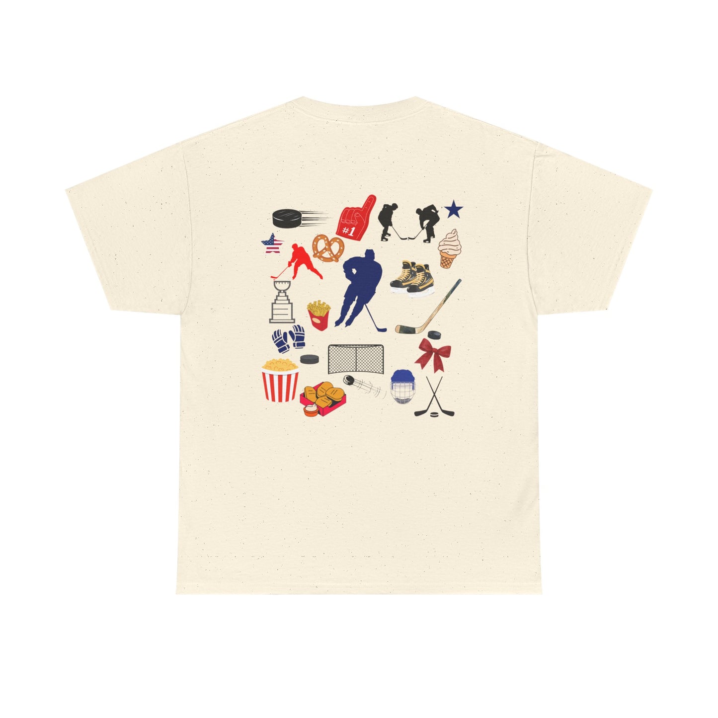 Hockey Icons Tee — Vintage Hockey Sticker Collage T‑Shirt