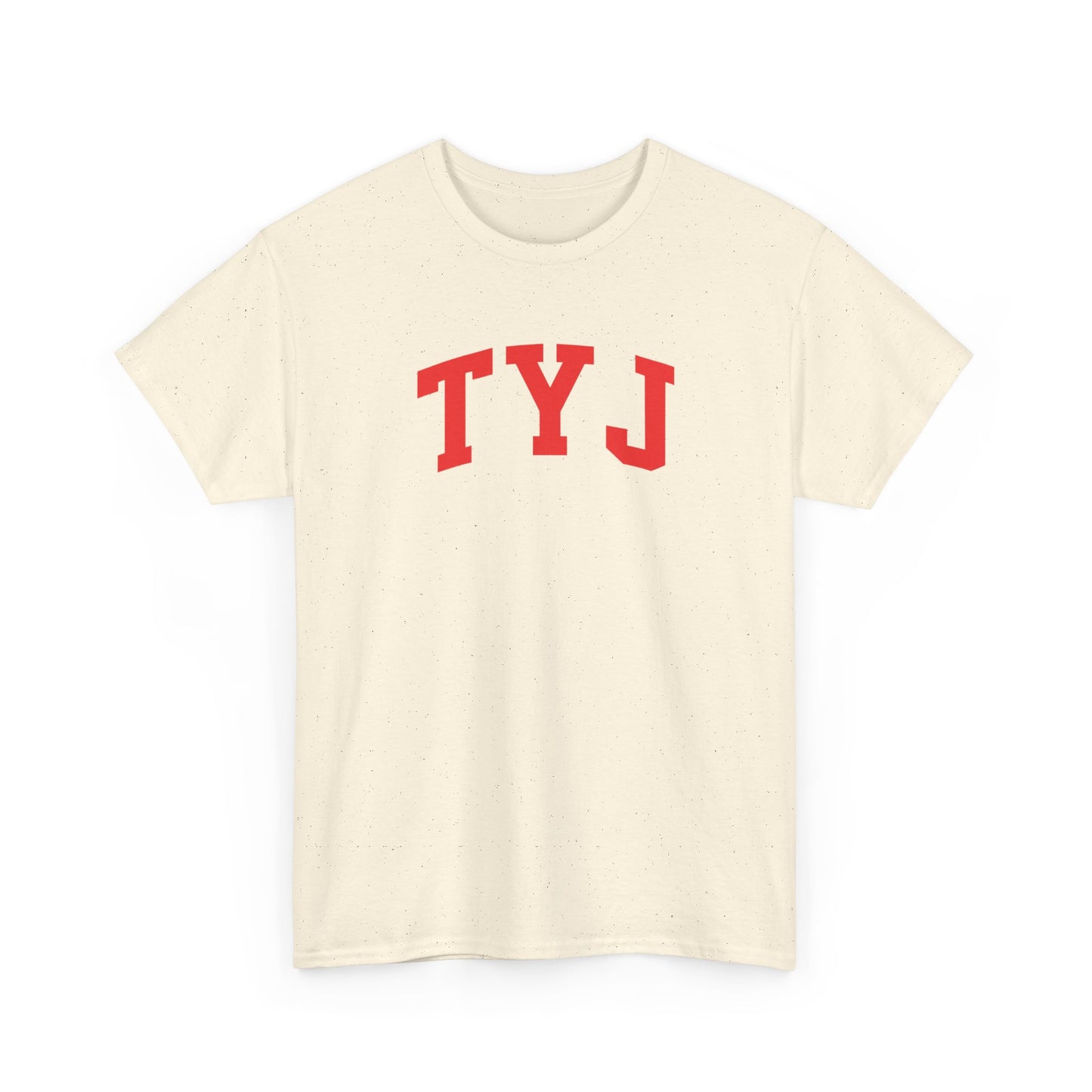 TYJ Arch Logo T-Shirt — Minimal Red College-Style Tee