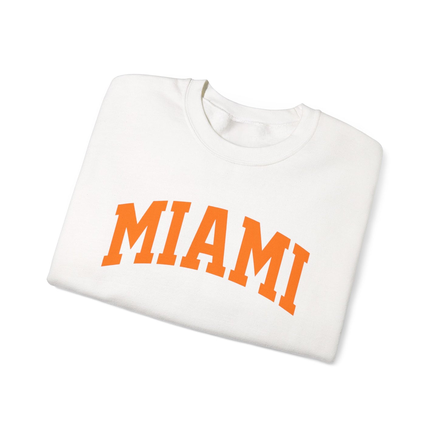 Miami Crewneck Sweatshirt — Classic Orange Collegiate Pullover