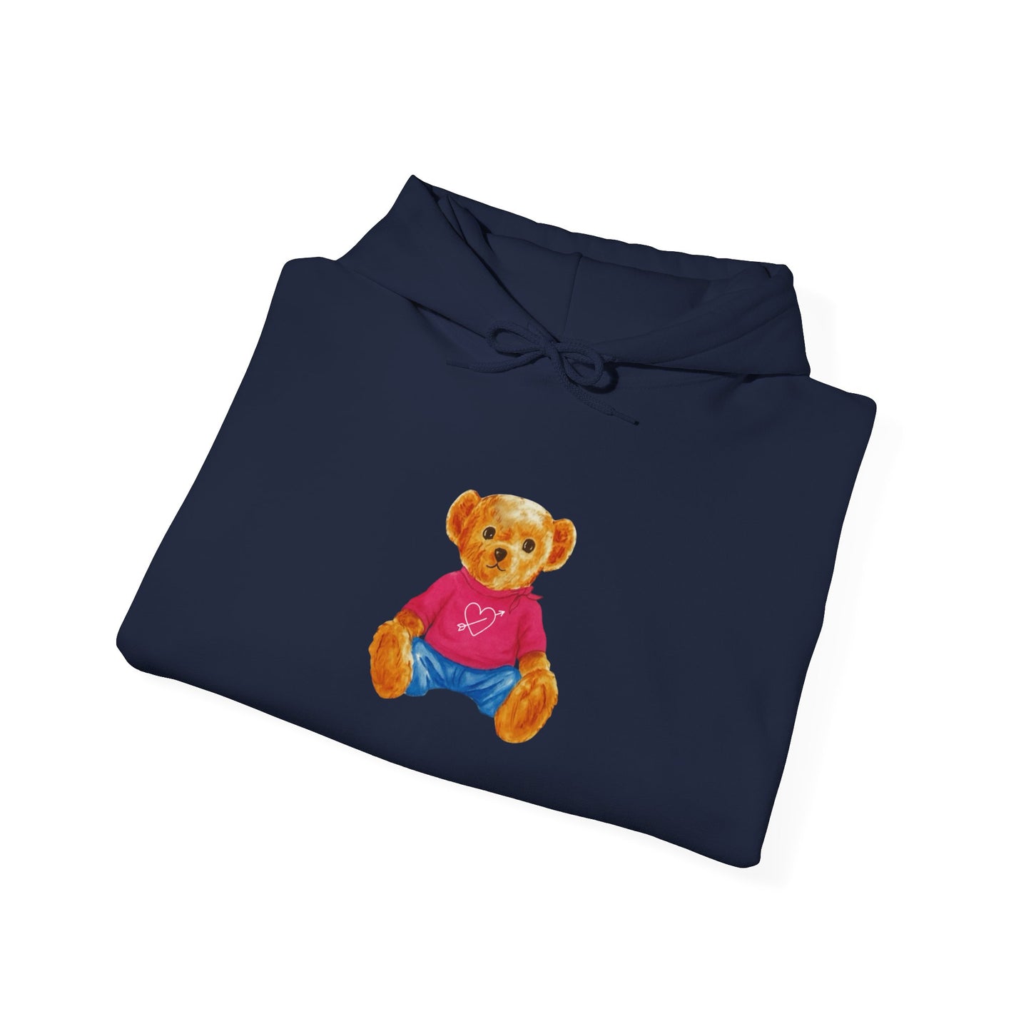 Teddy Bear Graphic Hoodie - Cute Retro Plush Bear Shirt