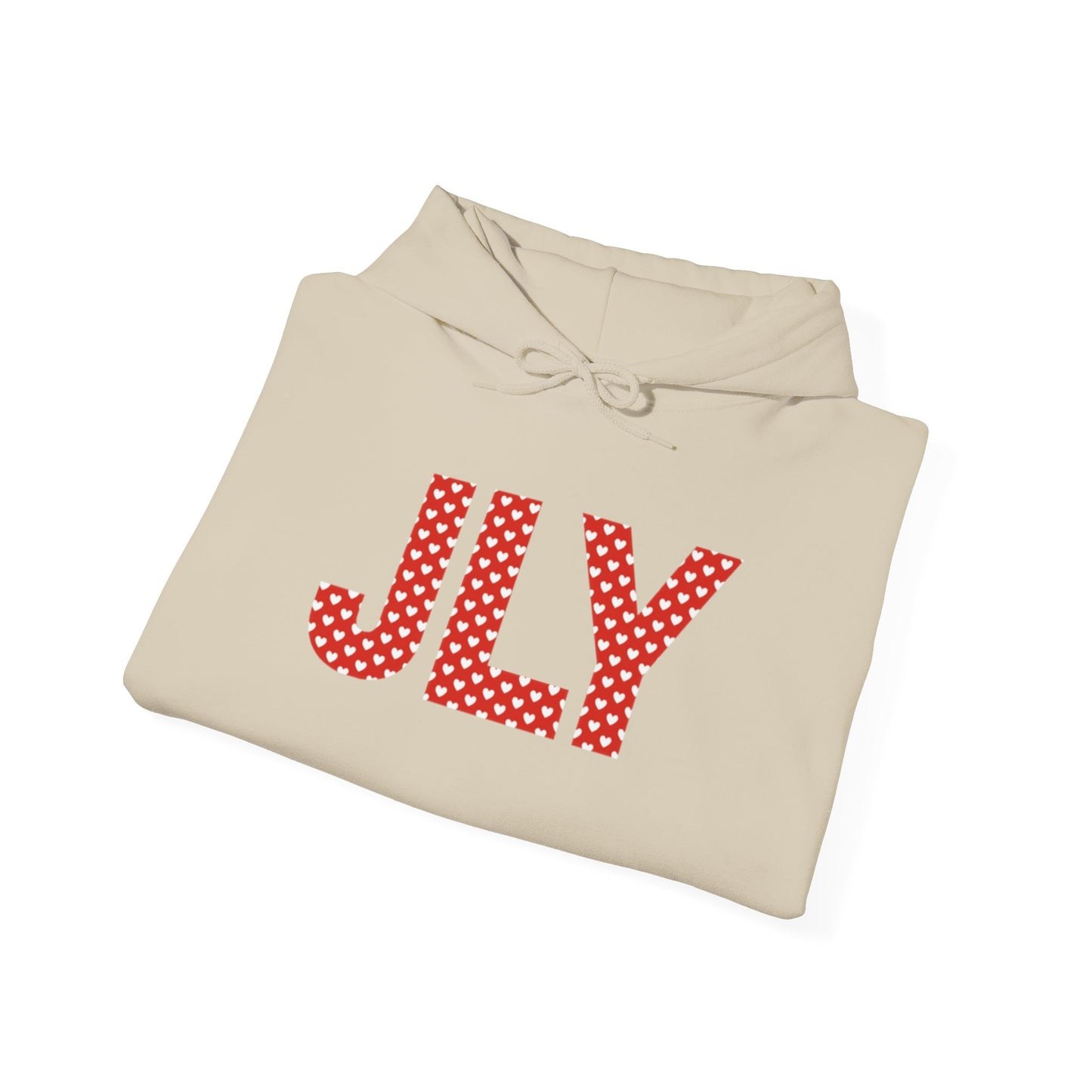 JLY Polka Dot Hoodie – Cute Red Lettering Pullover