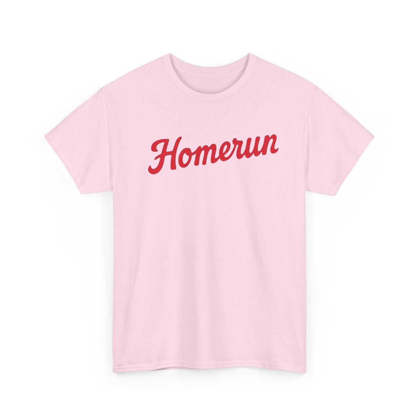 Homerun Baseball Tee — Retro Script Red Logo T-Shirt