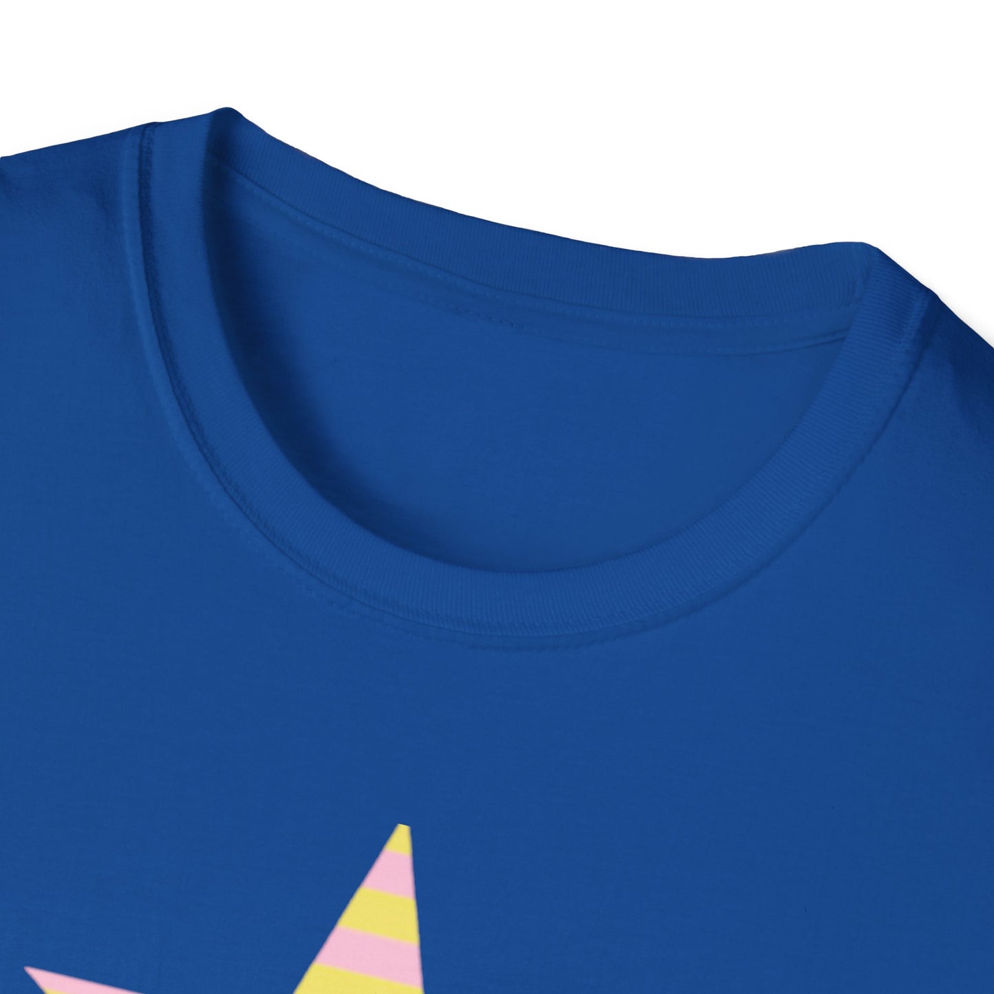 Star Stripe Tee — Pastel Pink & Yellow Graphic T-Shirt