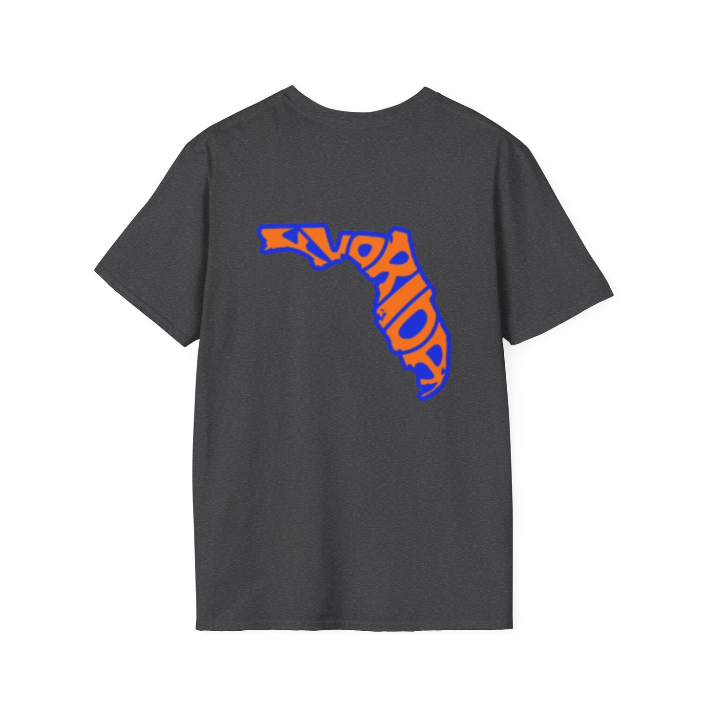 Florida State Outline T-Shirt — Orange & Blue 'Florida' Graphic Tee