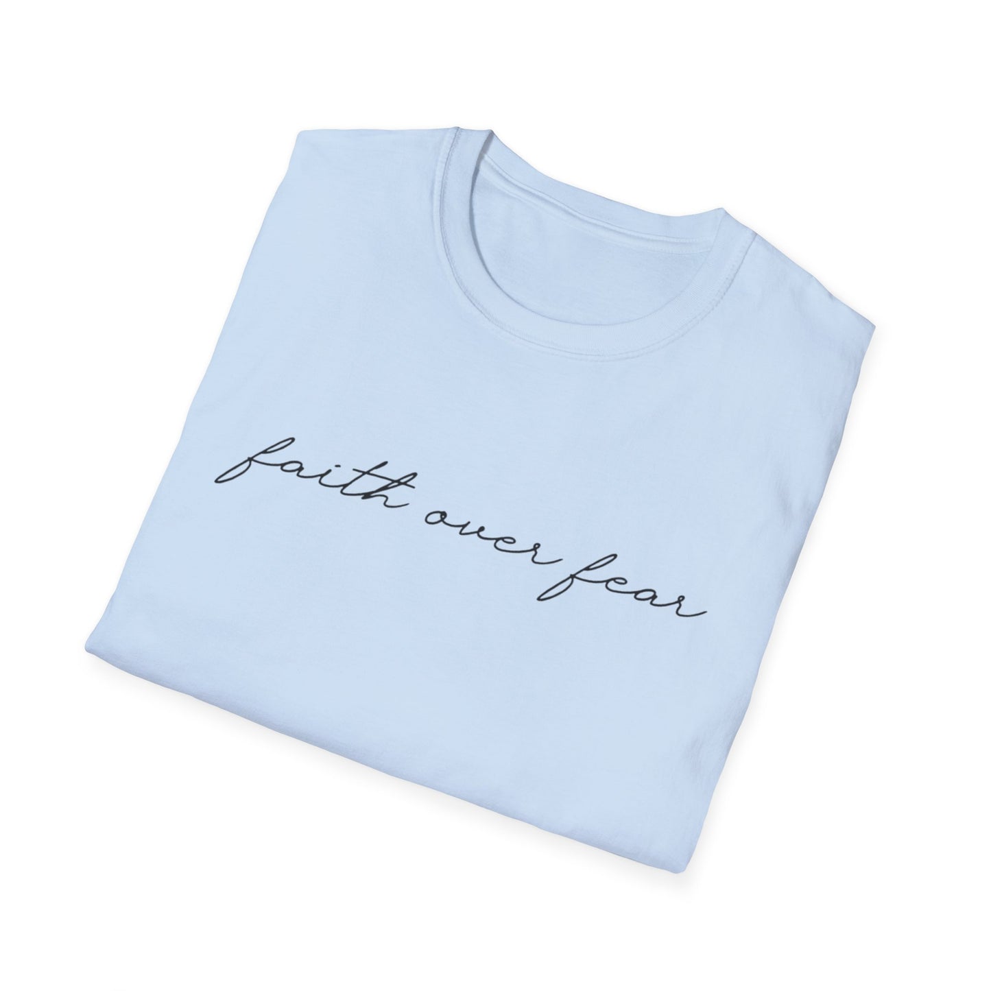 Faith Over Fear T-Shirt — Minimal Script Christian Tee