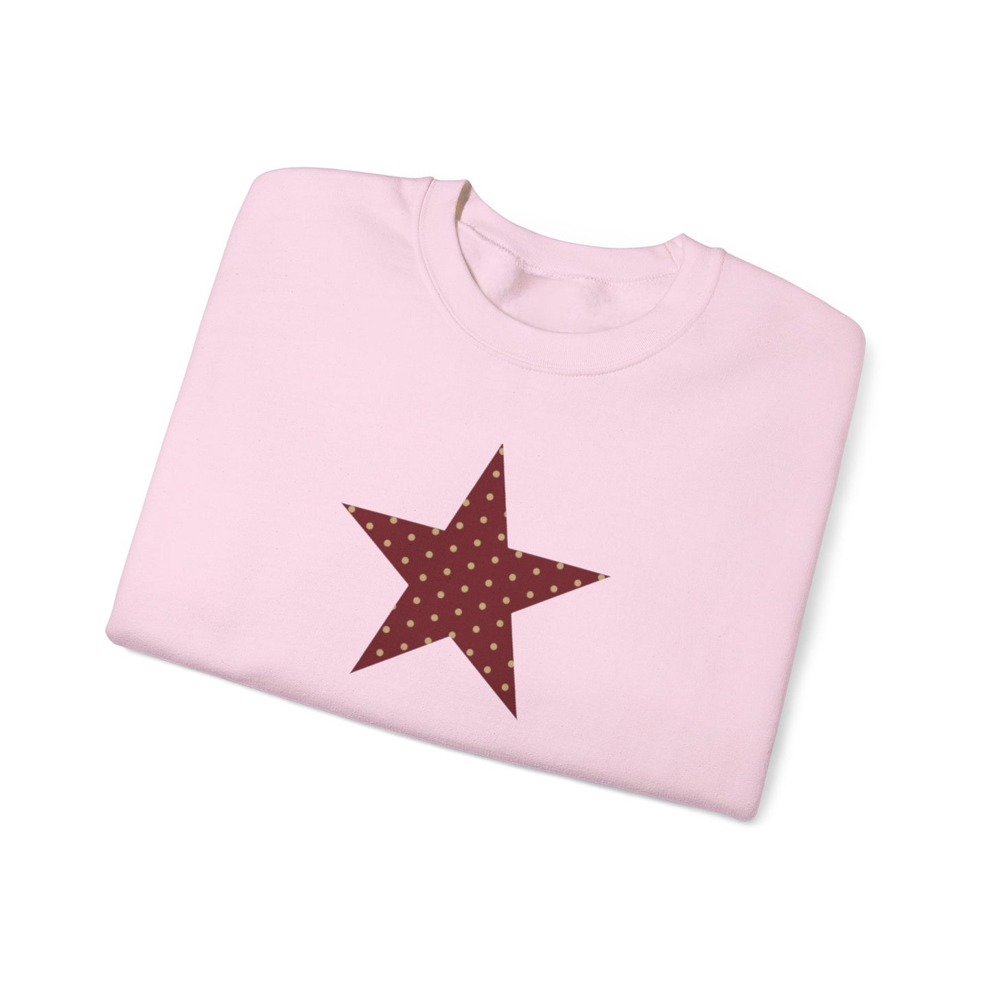 Garnet and Gold Polka Dot Star Crewneck