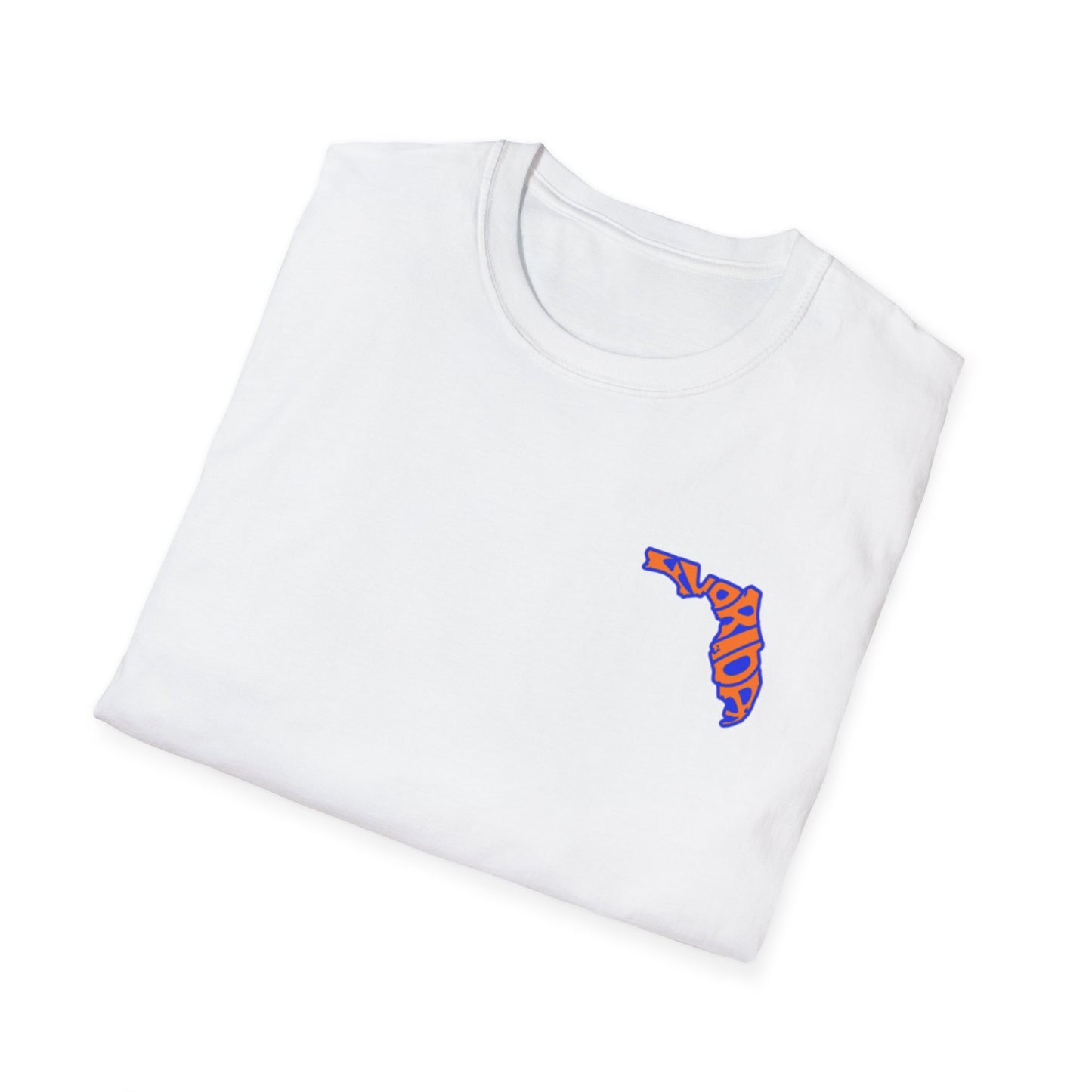 Florida State Outline T-Shirt — Orange & Blue 'Florida' Graphic Tee