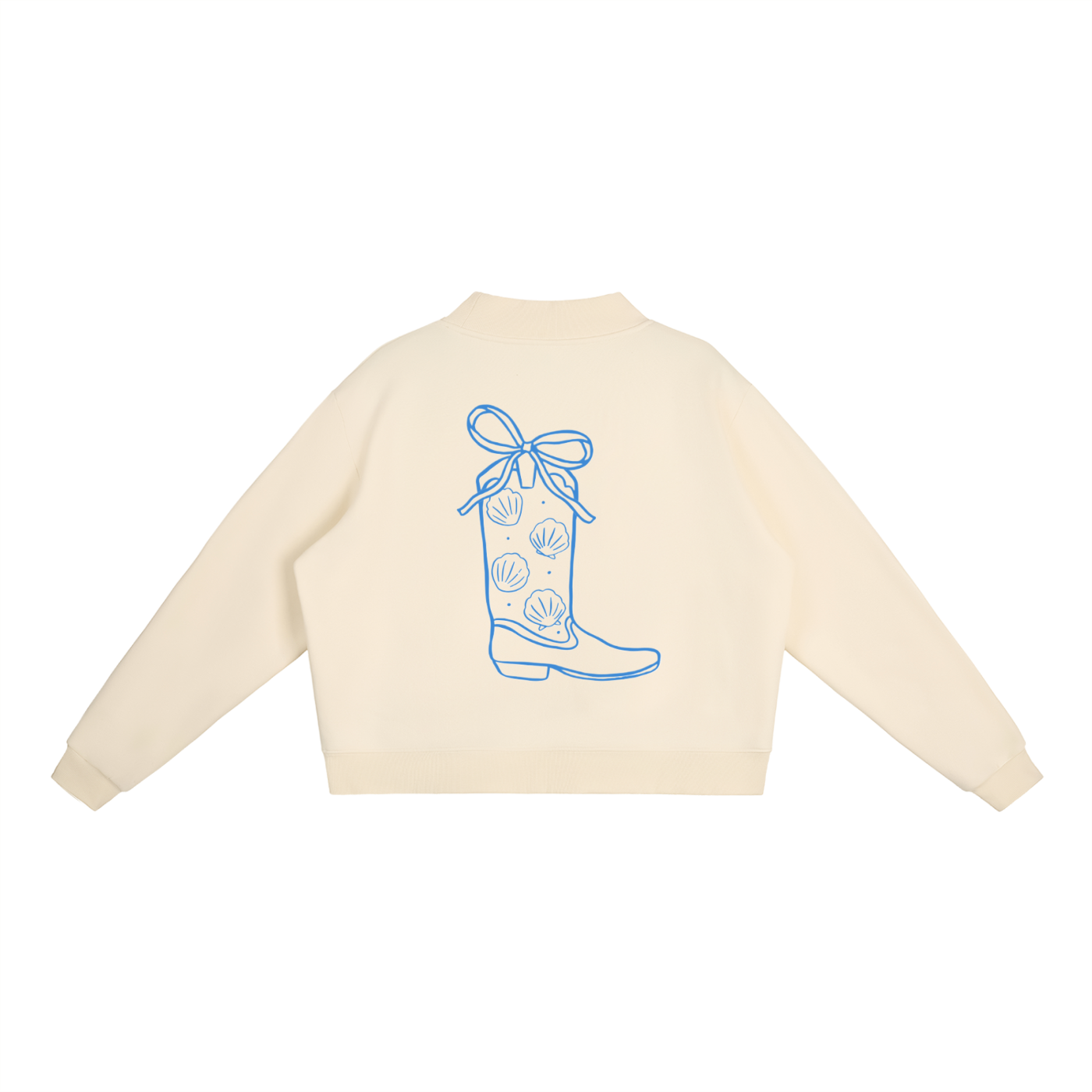 Coastal Boot Essential Fleece Mock-Neck Crew Sweatshirt
