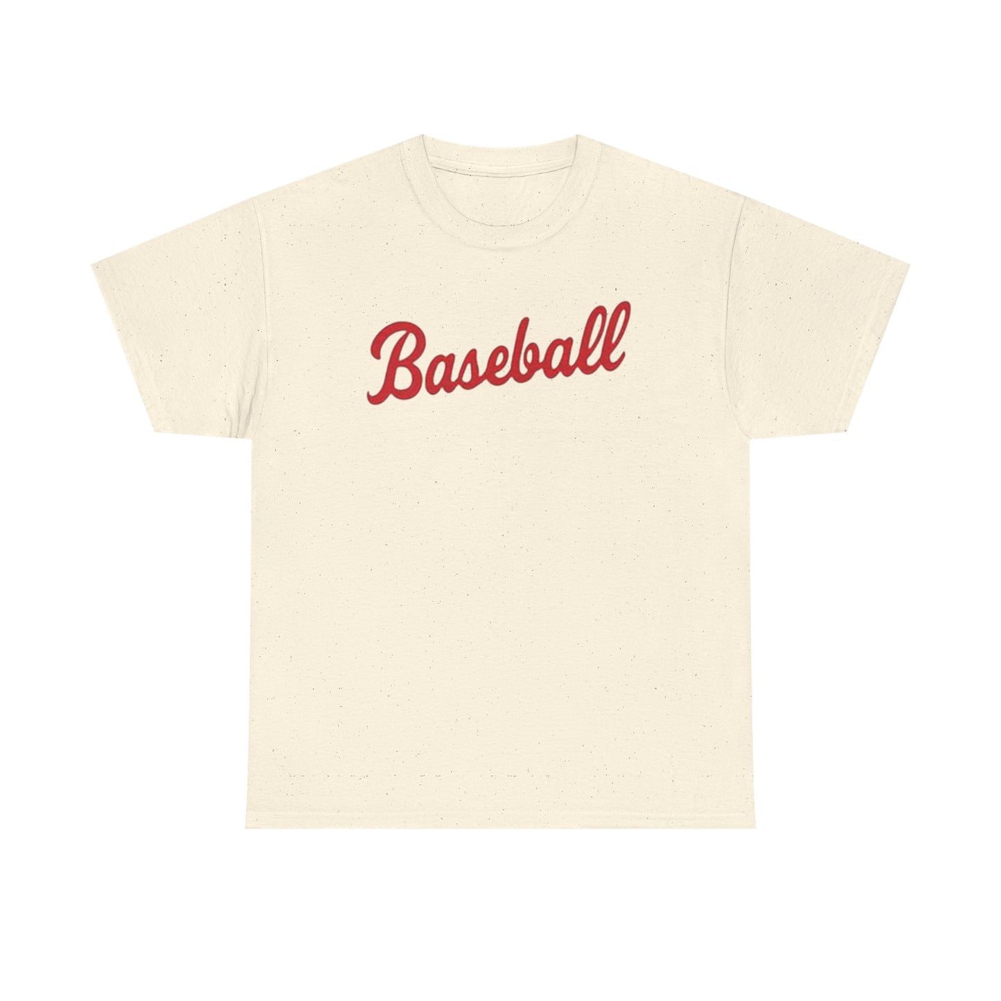Baseball Script Tee — Retro Red Baseball T‑Shirt