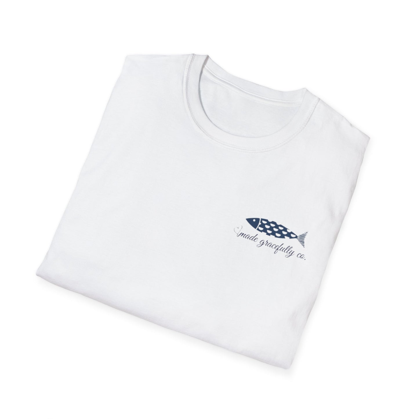 Nautical Fish Graphic T-Shirt — “made gracefully co” Coastal Casual Tee