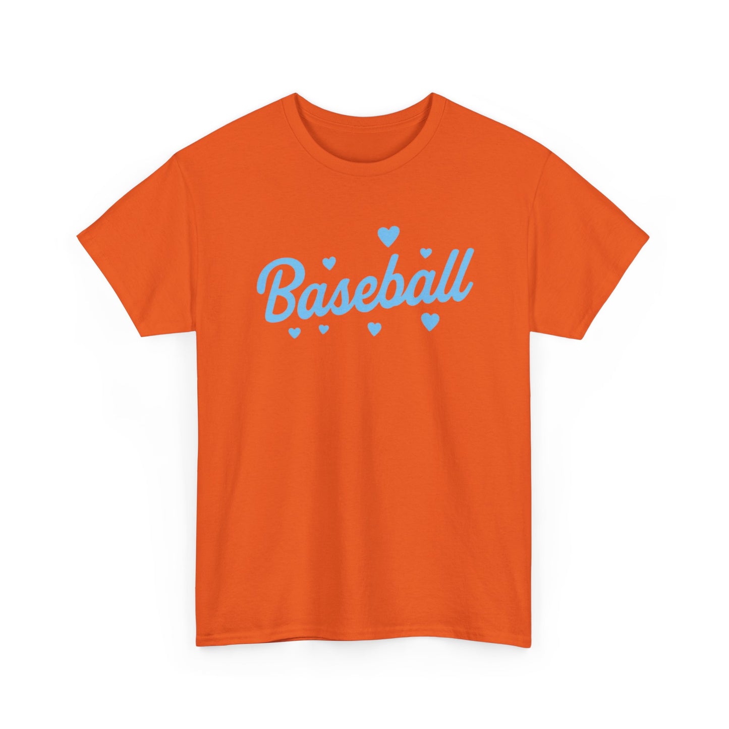 Baseball Heart Tee — Cute Script Baseball Shirt for Fans & Players