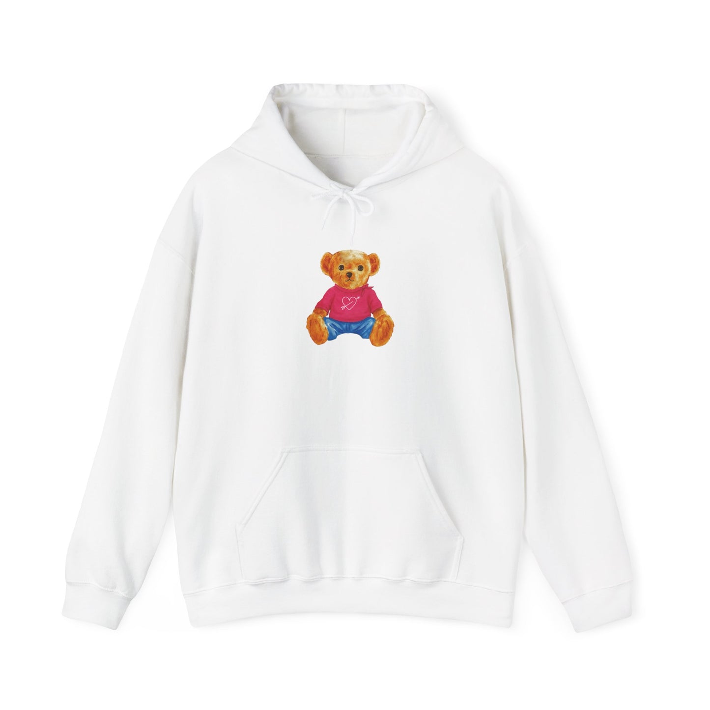 Teddy Bear Graphic Hoodie - Cute Retro Plush Bear Shirt