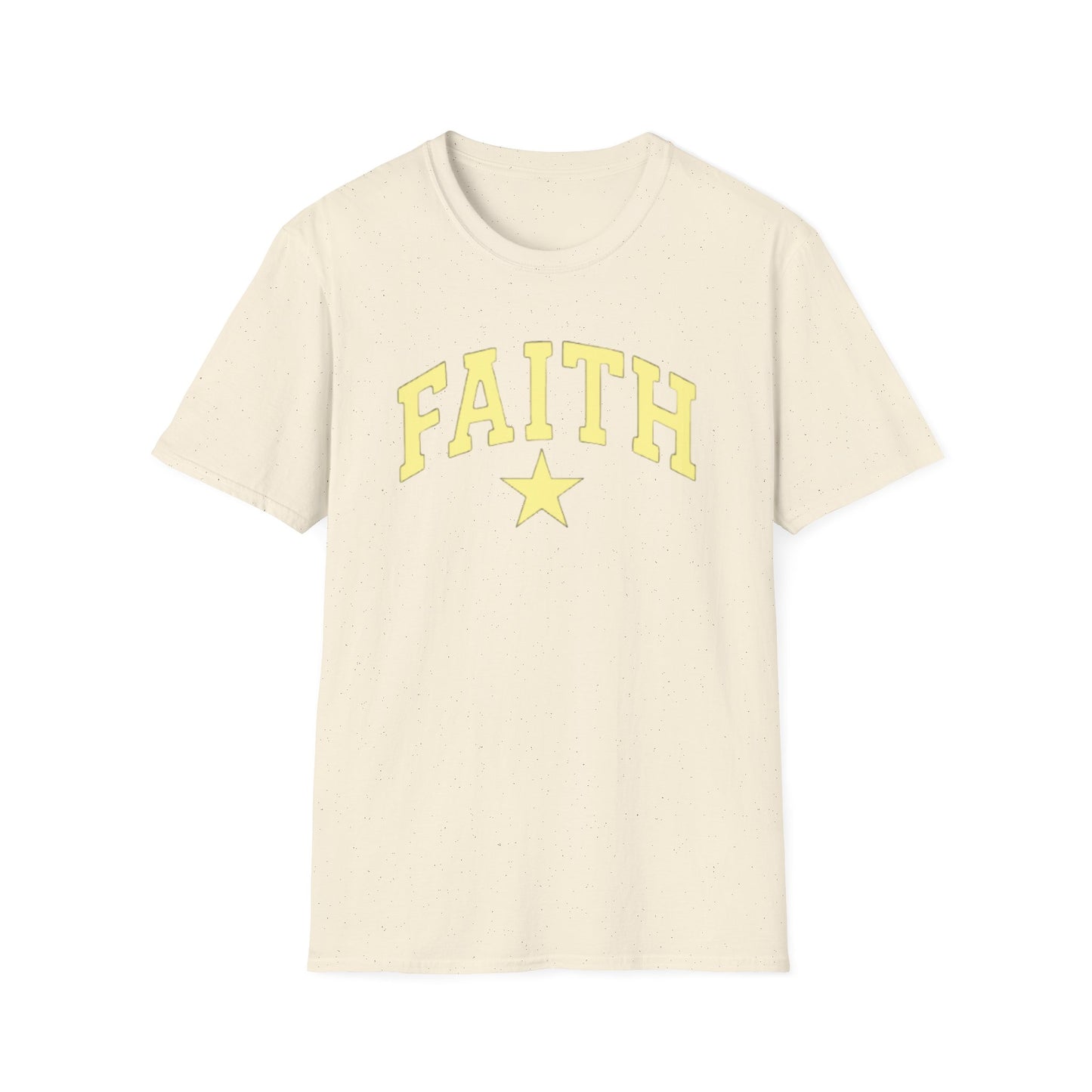 Faith Graphic T-Shirt — Yellow Lettering with Star