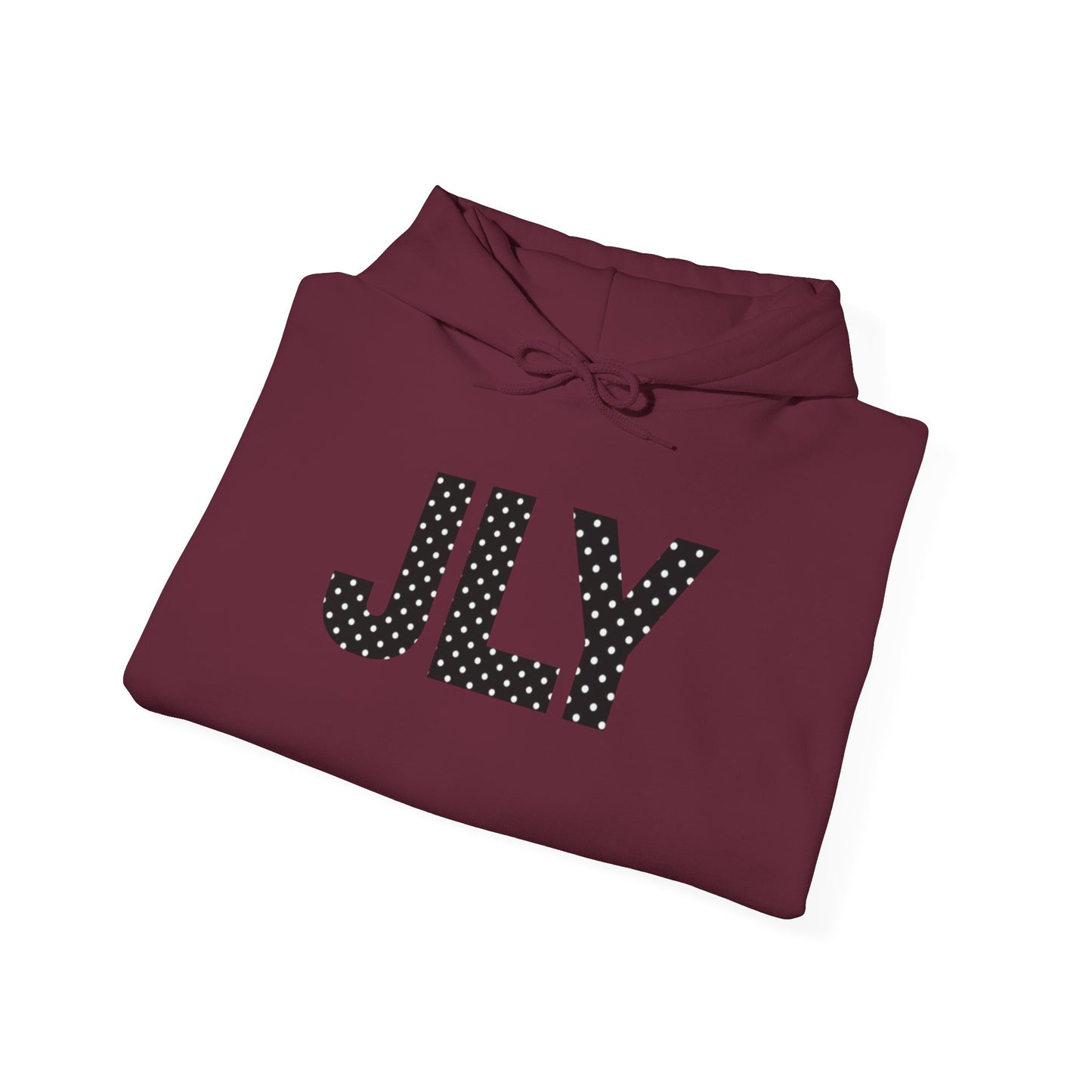 JLY Polka Dot Initials Hoodie — Personalized Monogram Pullover