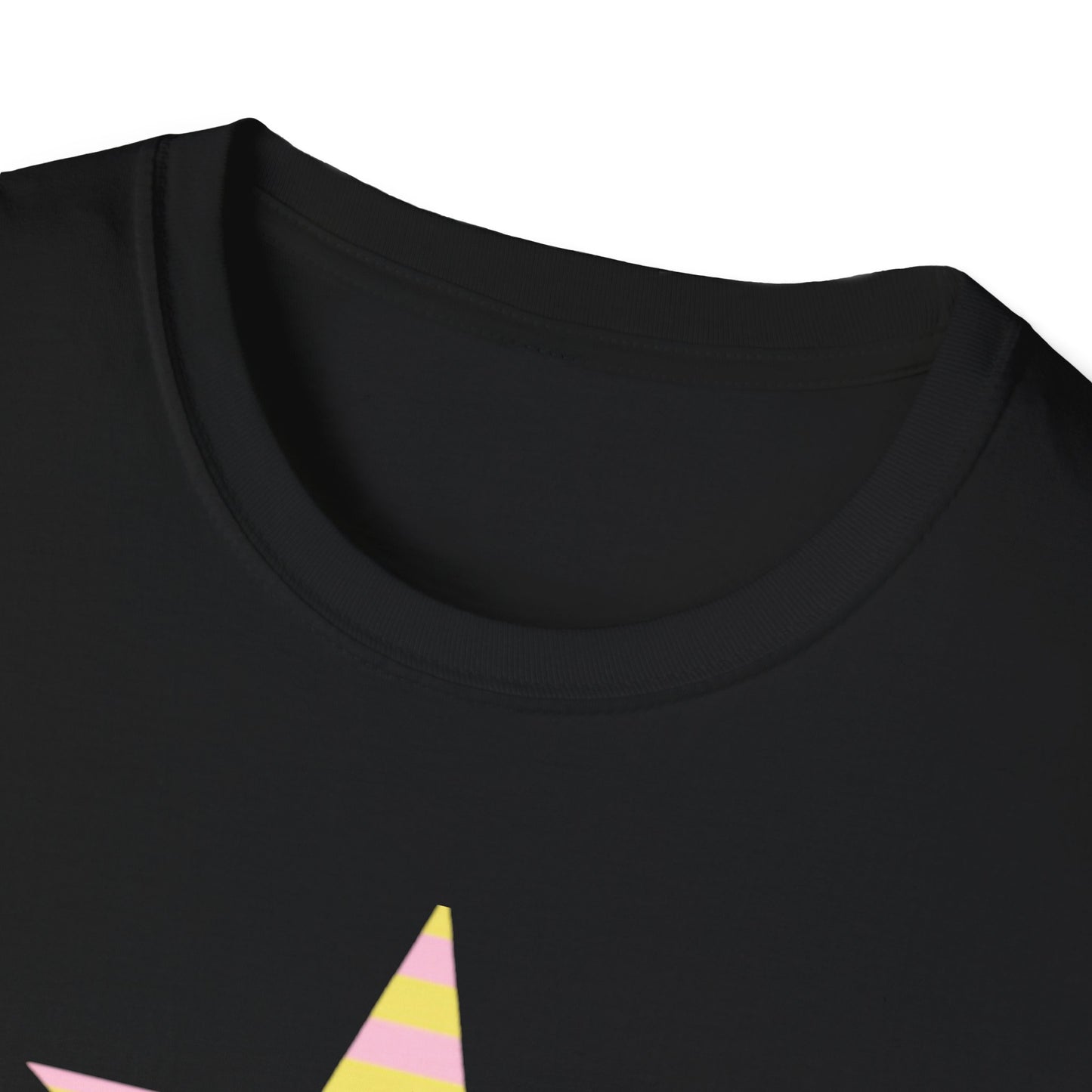 Star Stripe Tee — Pastel Pink & Yellow Graphic T-Shirt