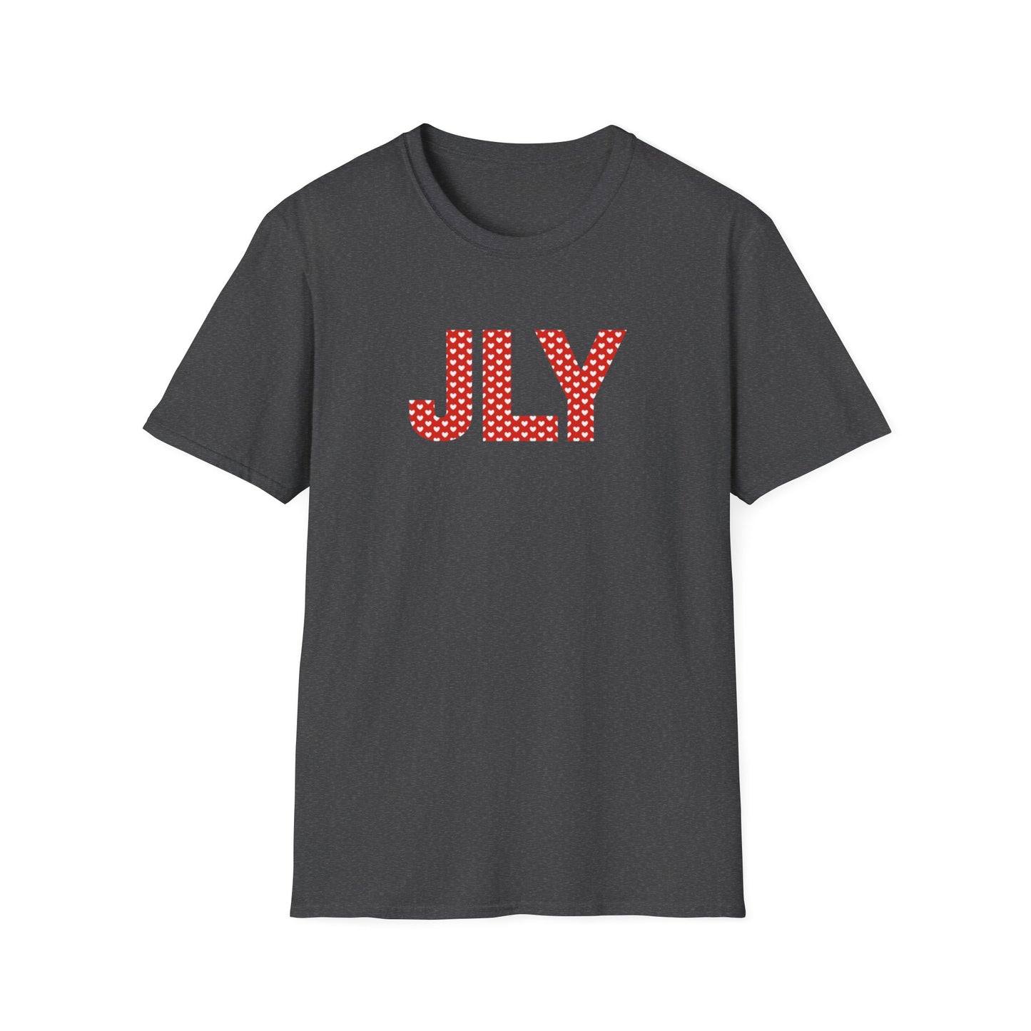 JLY Polka Dot Tee — Red Monogram Graphic T-Shirt