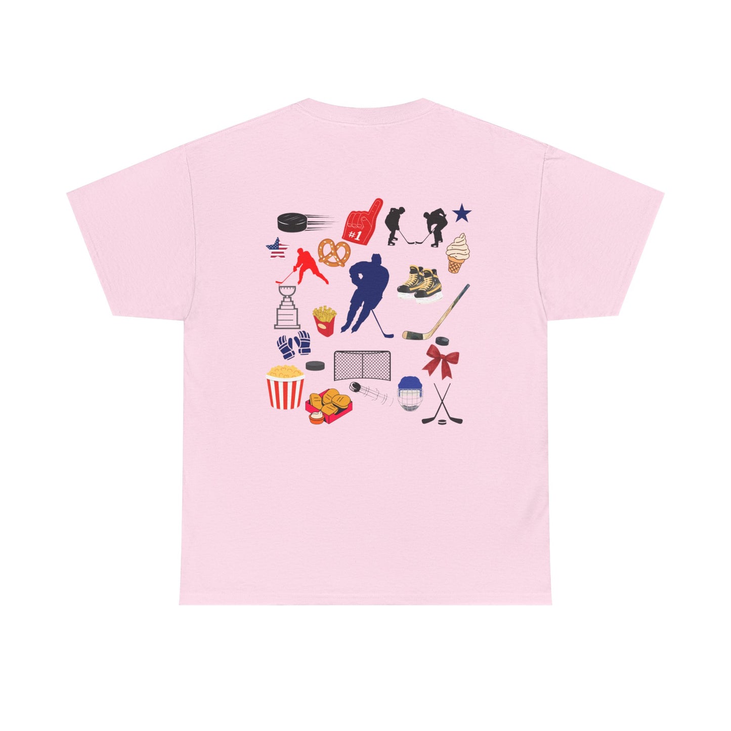 Hockey Icons Tee — Vintage Hockey Sticker Collage T‑Shirt