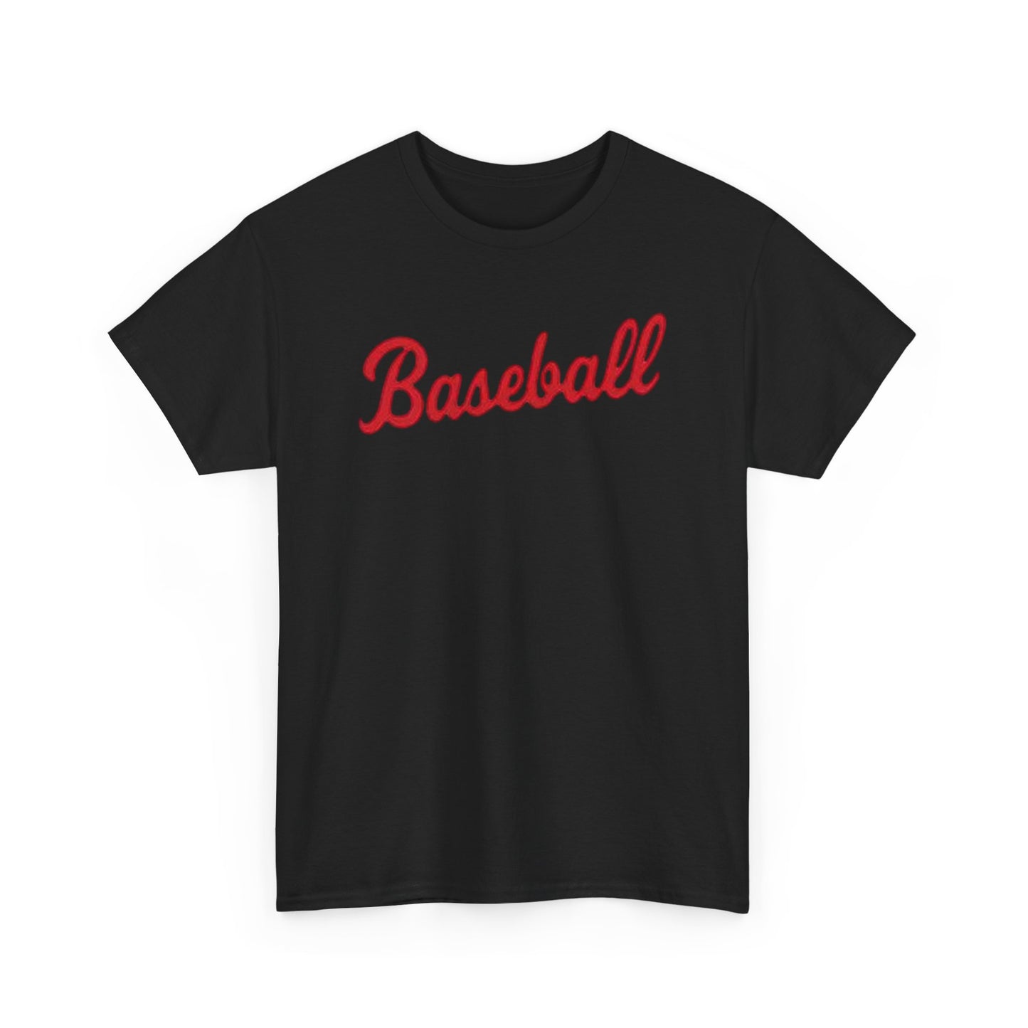 Baseball Script Tee — Retro Red Baseball T‑Shirt