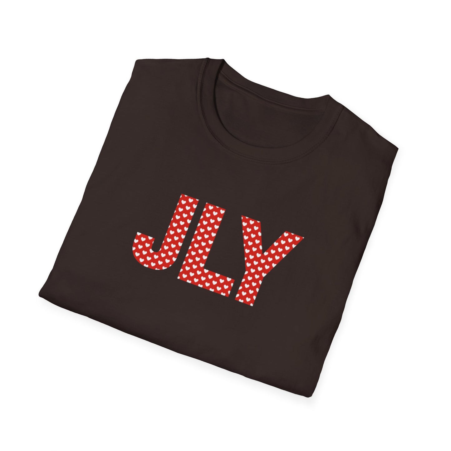 JLY Polka Dot Tee — Red Monogram Graphic T-Shirt