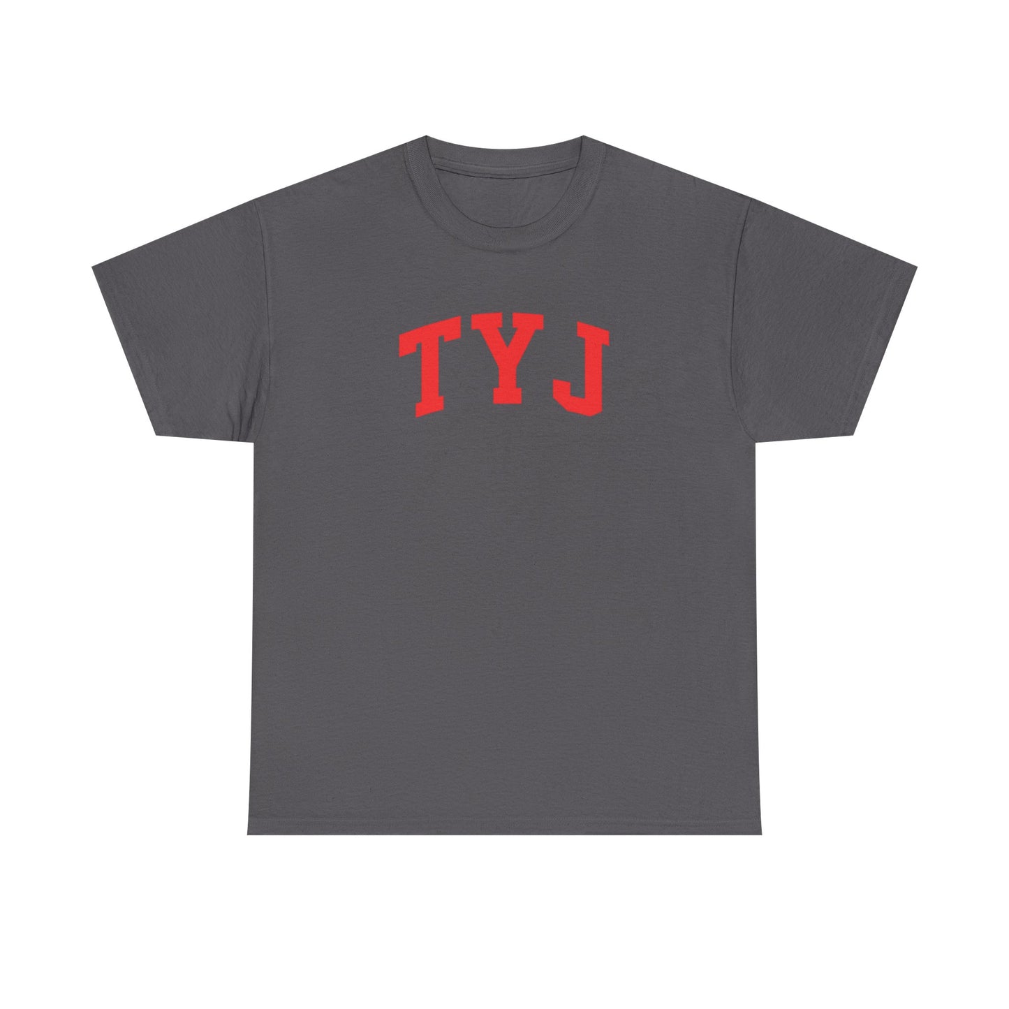 TYJ Arch Logo T-Shirt — Minimal Red College-Style Tee