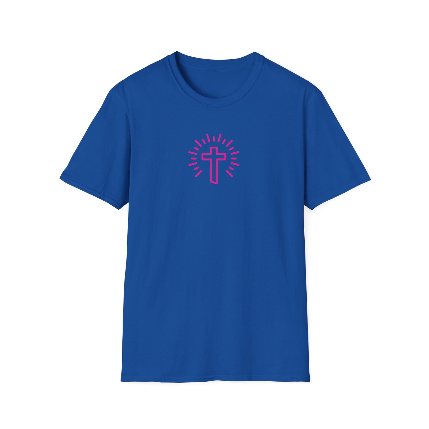 Christian Cross T-Shirt — Pink Radiant Faith Tee