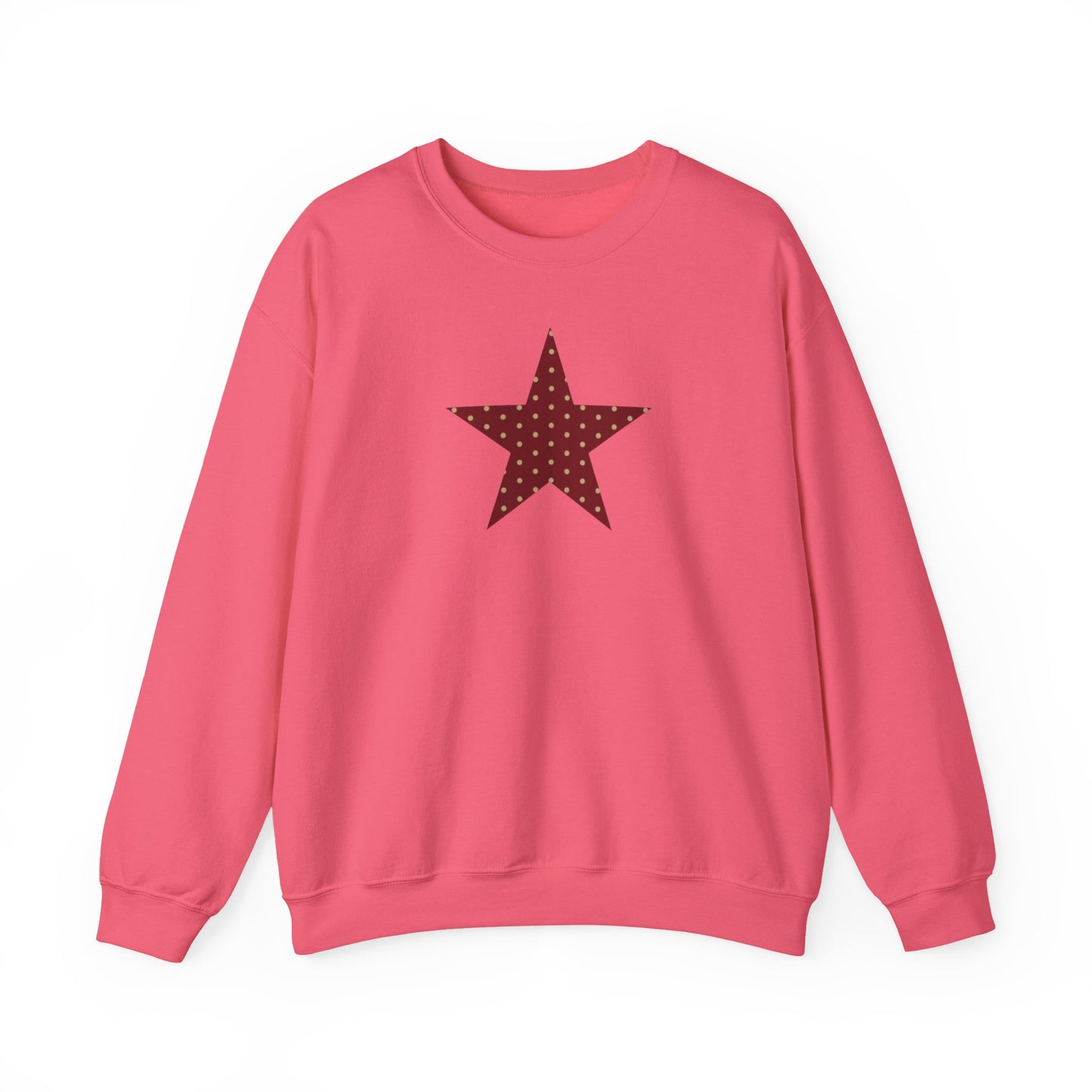 Garnet and Gold Polka Dot Star Crewneck