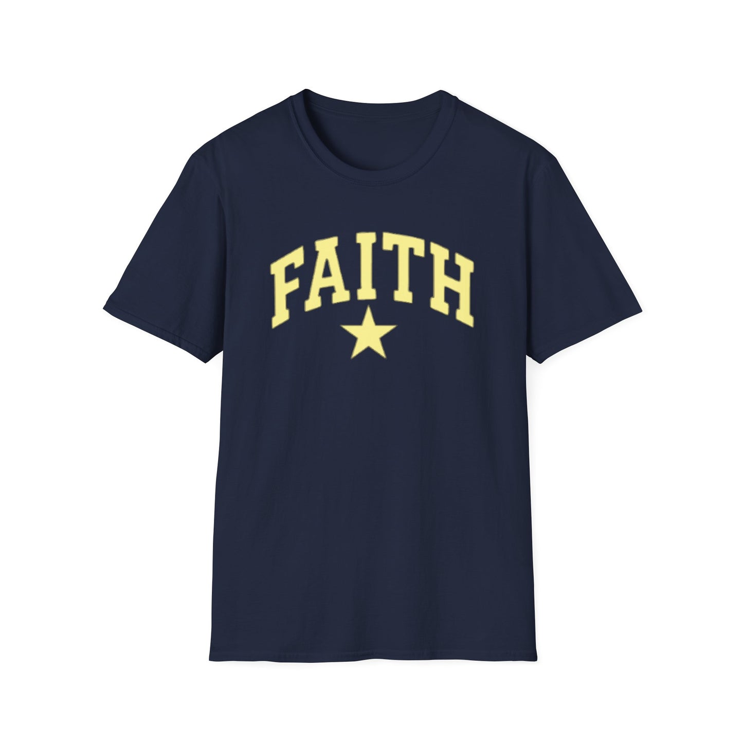 Faith Graphic T-Shirt — Yellow Lettering with Star