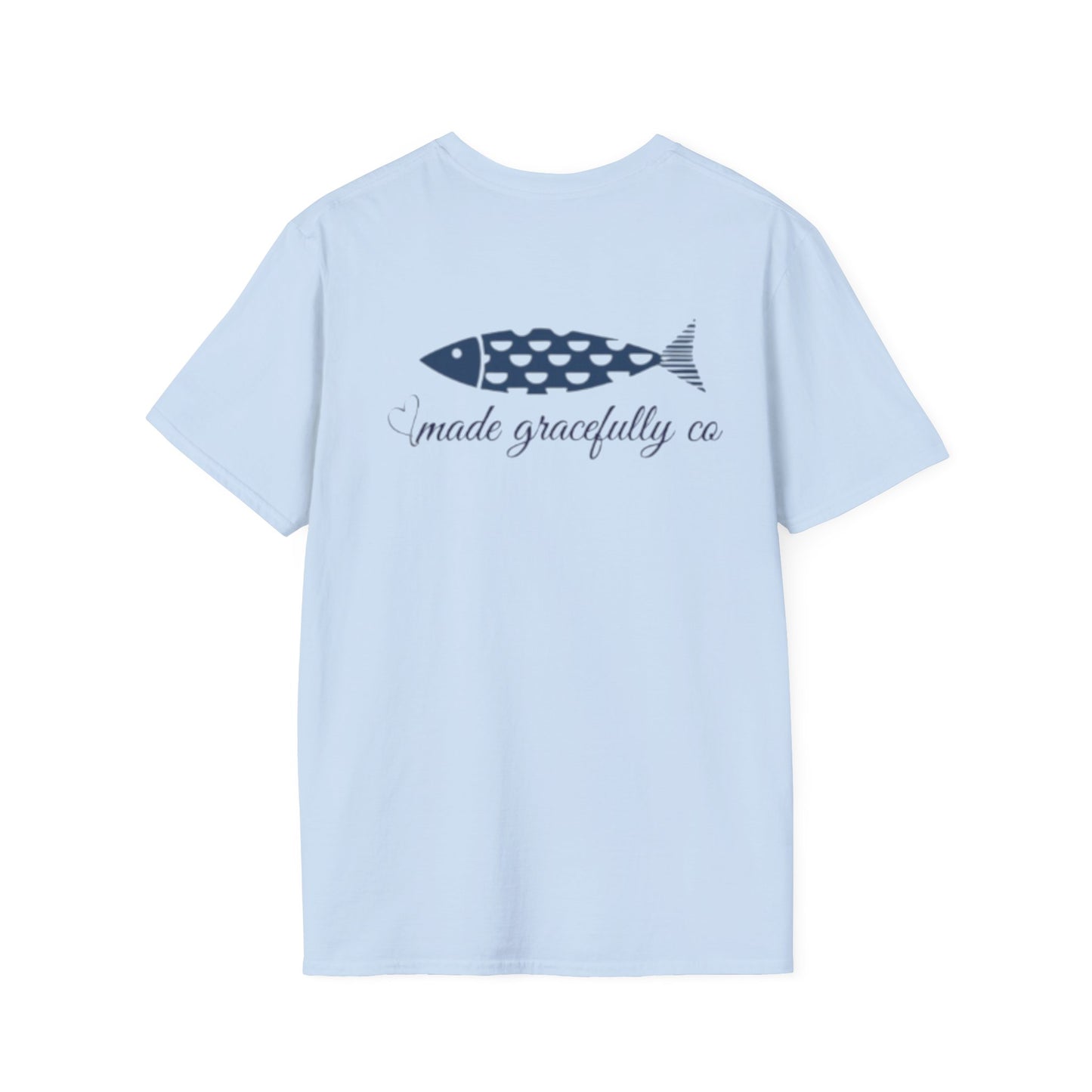 Nautical Fish Graphic T-Shirt — “made gracefully co” Coastal Casual Tee