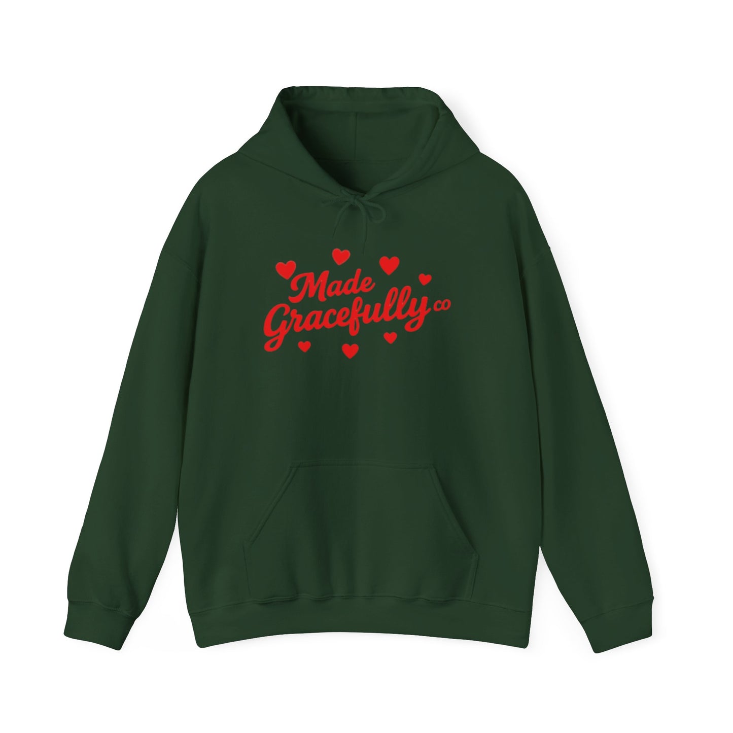 Made Gracefully Co — Feminine Heart Script Graphic Hoodie