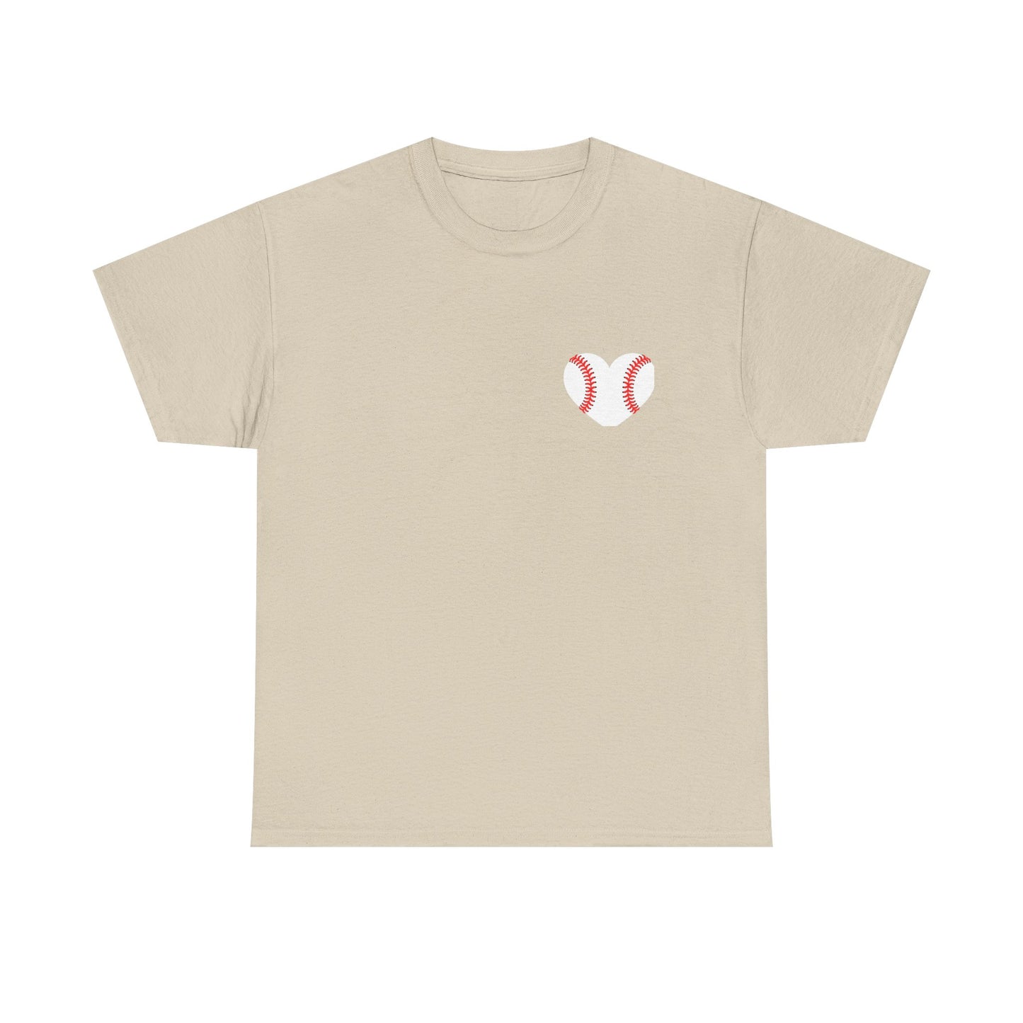 Baseball Heart Patchwork Tee – Patriotic Baseball Gear T‑Shirt