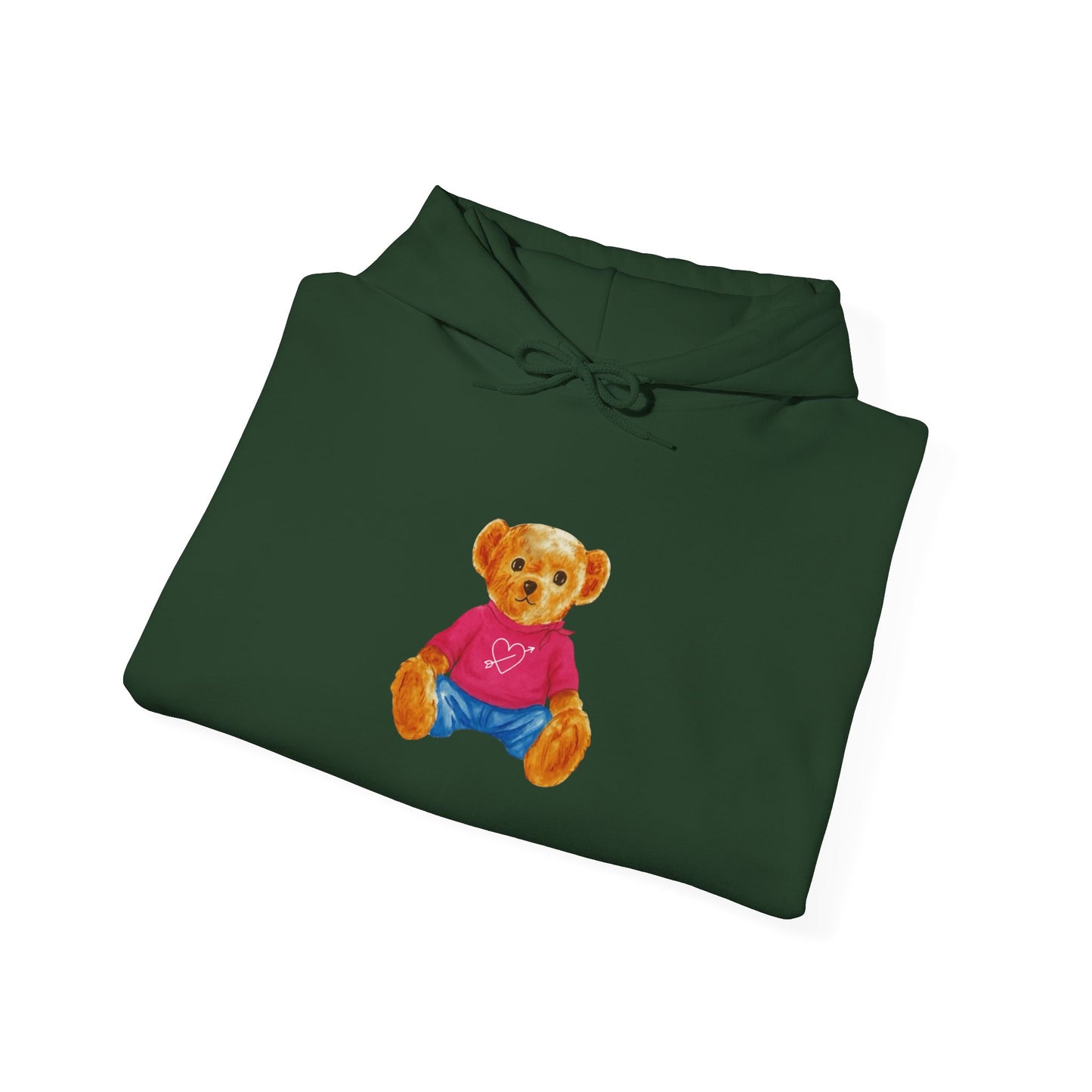 Teddy Bear Graphic Hoodie - Cute Retro Plush Bear Shirt