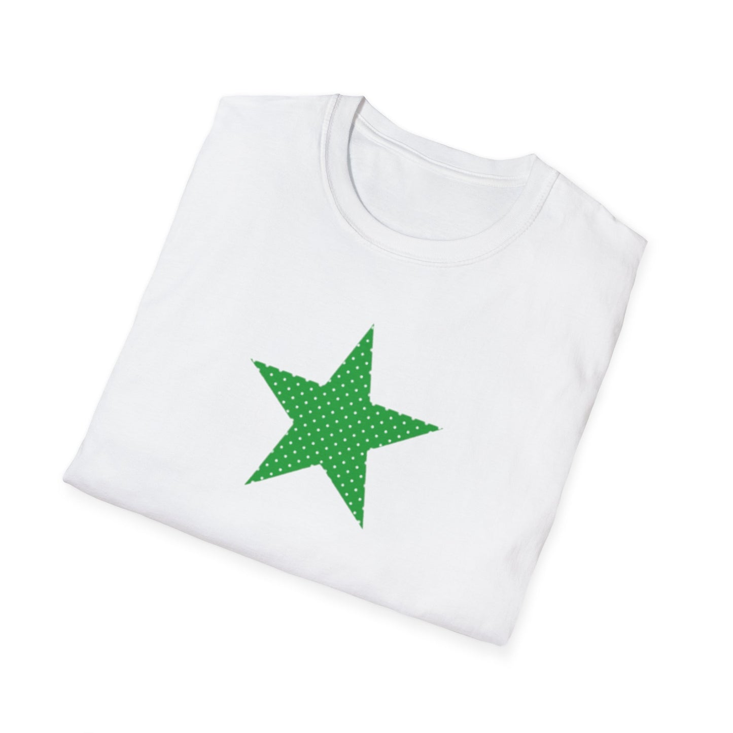 Green Star T-Shirt — Minimal Graphic Tee for Casual Wear & Holiday Flair