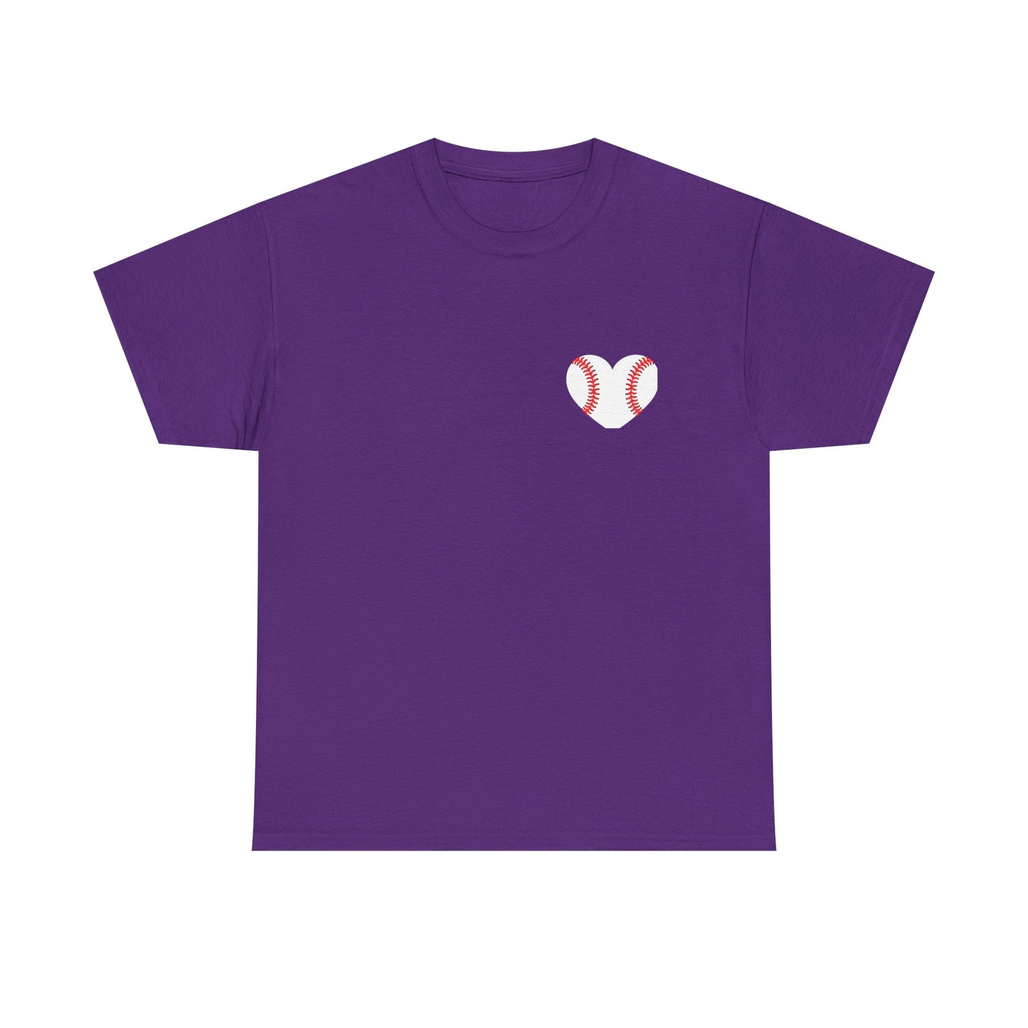 Baseball Heart Patchwork Tee – Patriotic Baseball Gear T‑Shirt