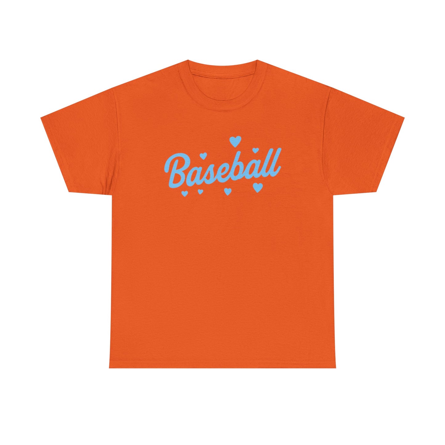 Baseball Heart Tee — Cute Script Baseball Shirt for Fans & Players