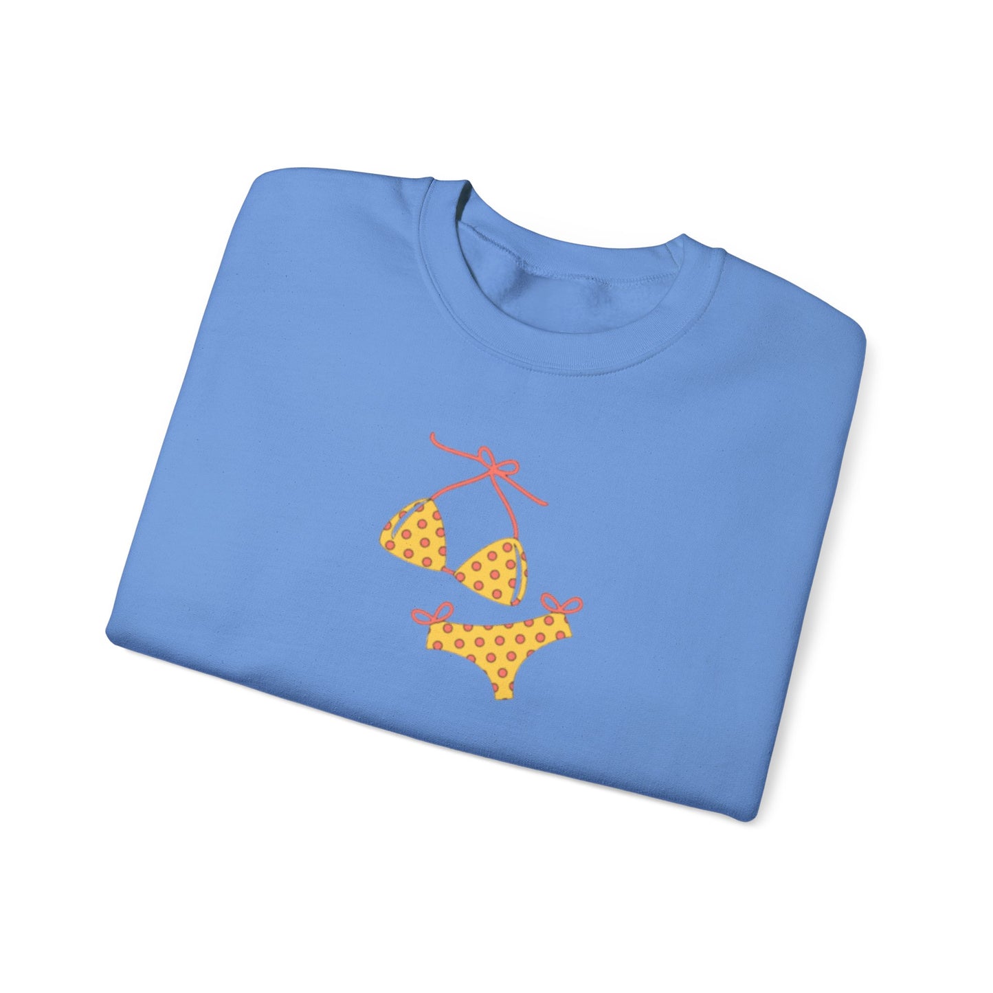 Yellow Polka Dot Bikini Crew neck — Cute Summer Beach Tee