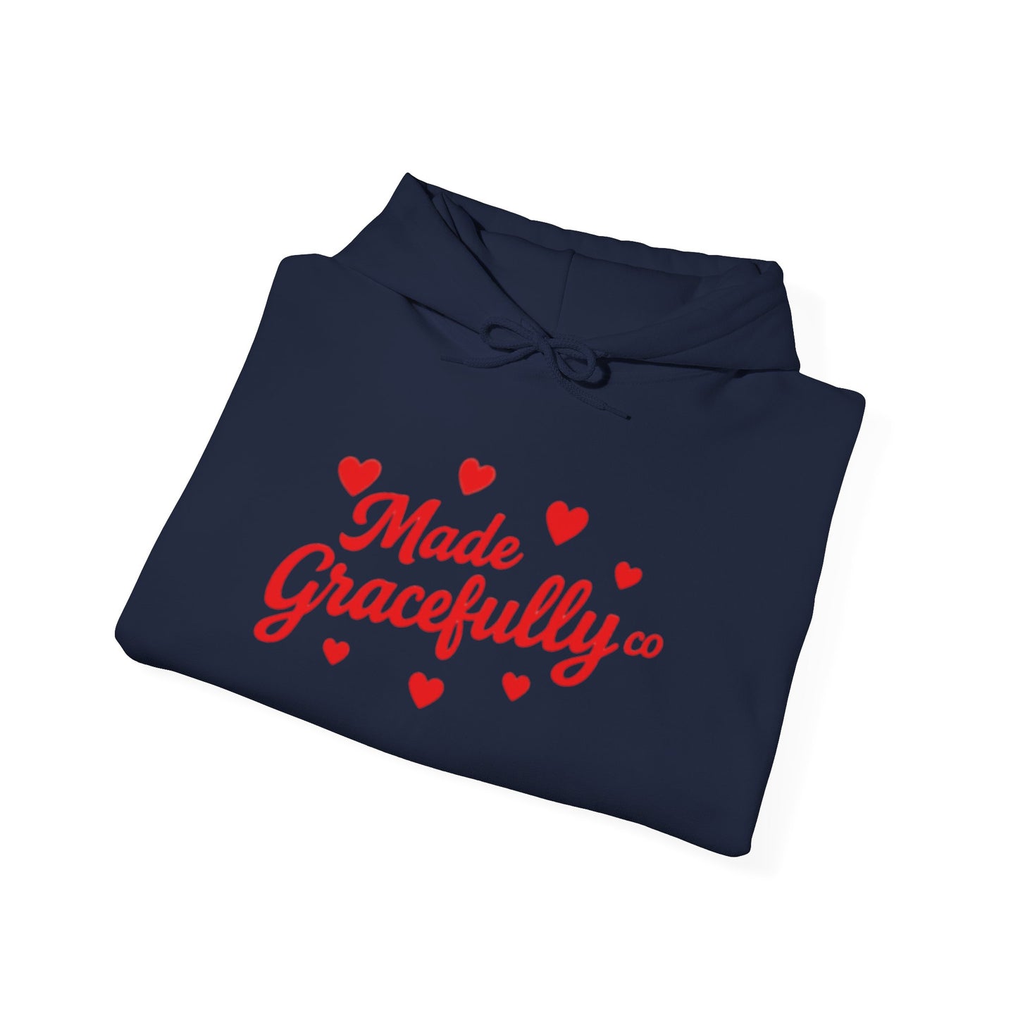 Made Gracefully Co — Feminine Heart Script Graphic Hoodie