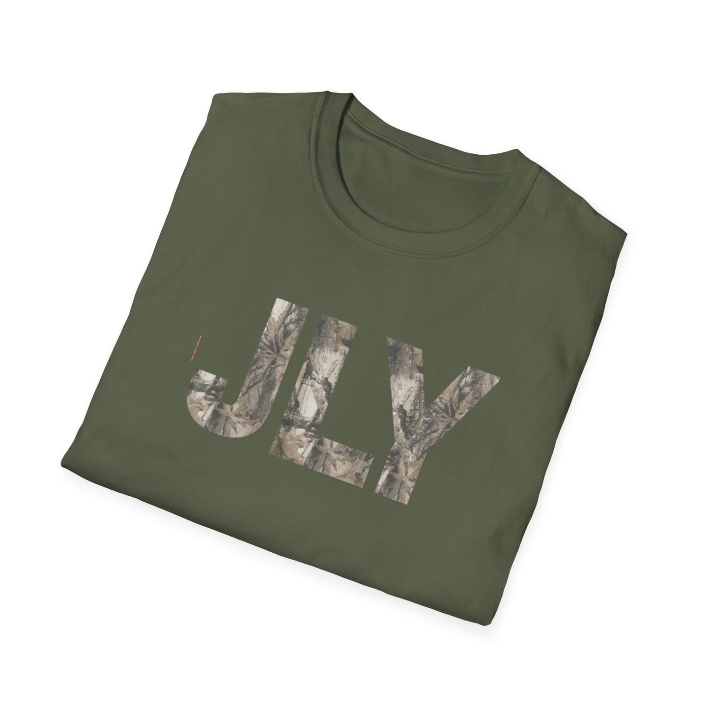 JLY Camouflage Initials T-Shirt — Camo Monogram Graphic Tee