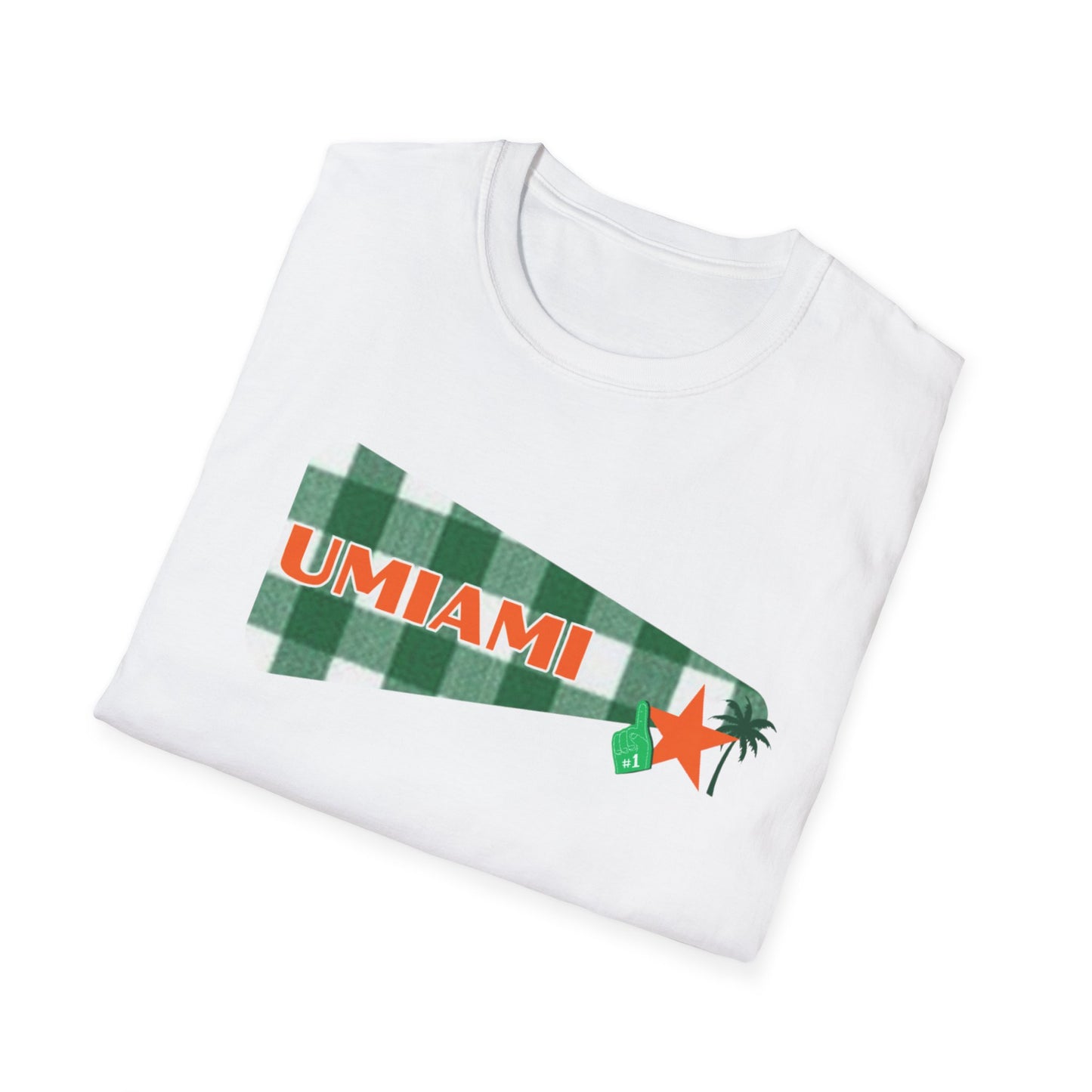Miami Pennant Graphic T-Shirt — UMIAMI Retro Green & Orange College Tee