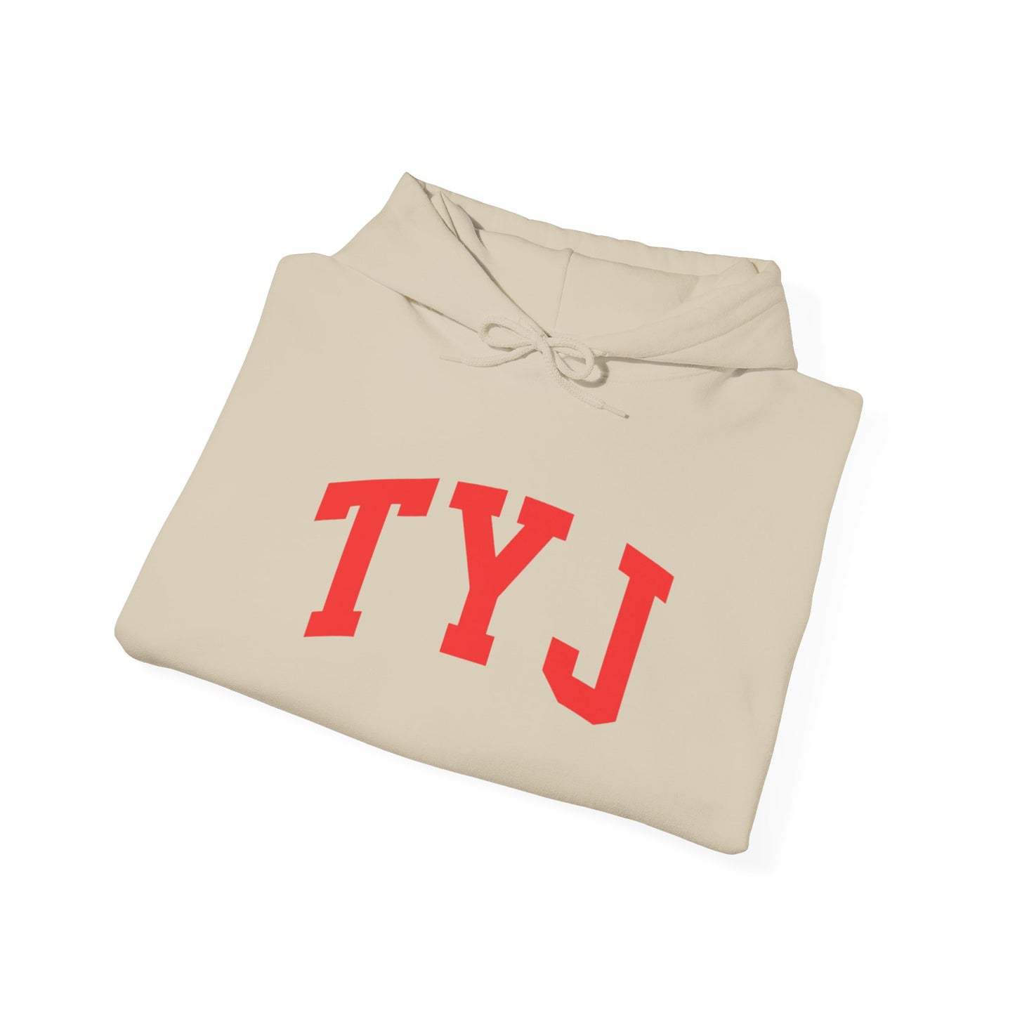 TYJ Red Letter Hoodie — Minimal Collegiate Pullover