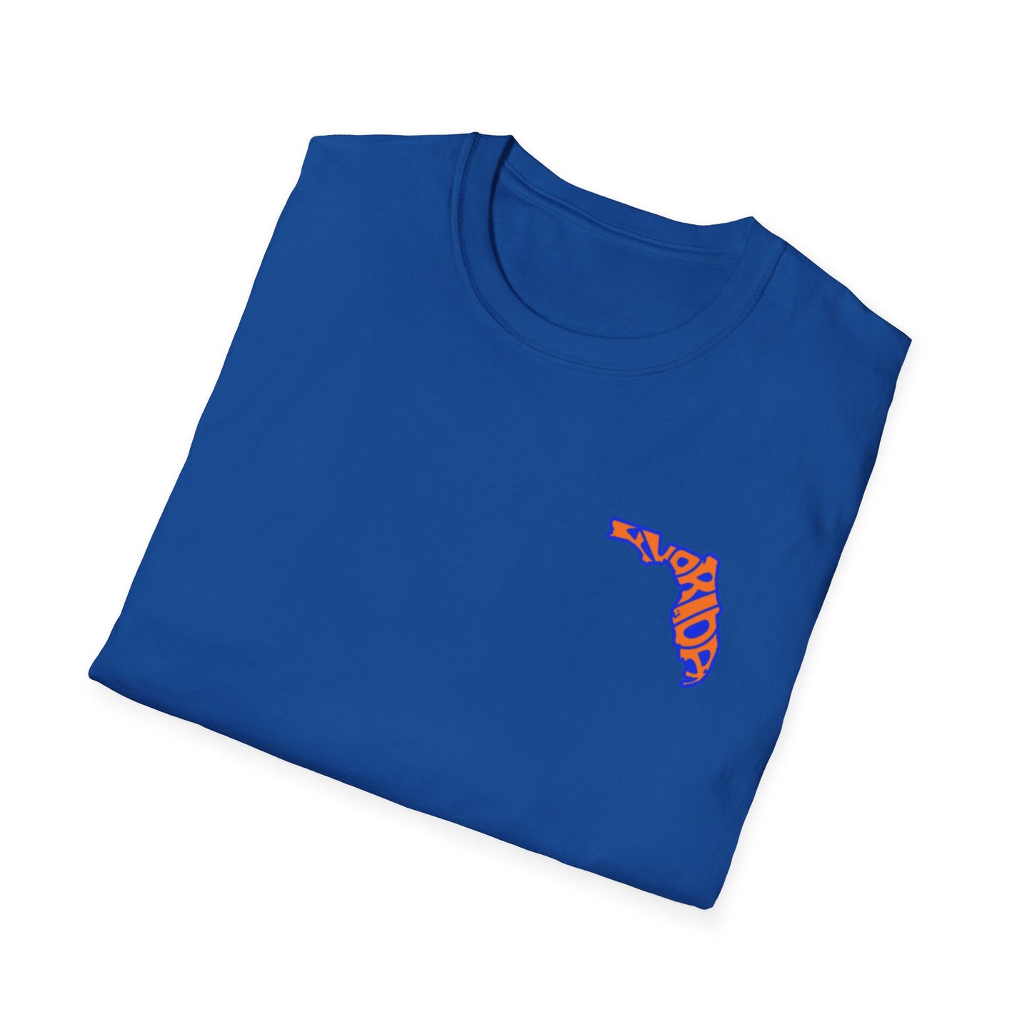 Florida State Outline T-Shirt — Orange & Blue 'Florida' Graphic Tee