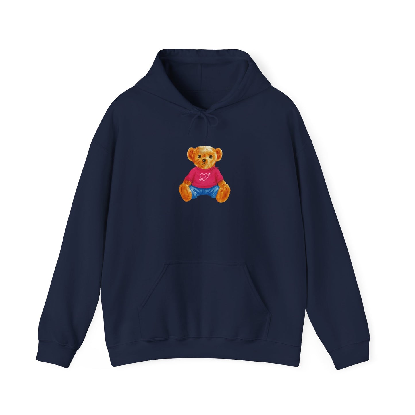 Teddy Bear Graphic Hoodie - Cute Retro Plush Bear Shirt