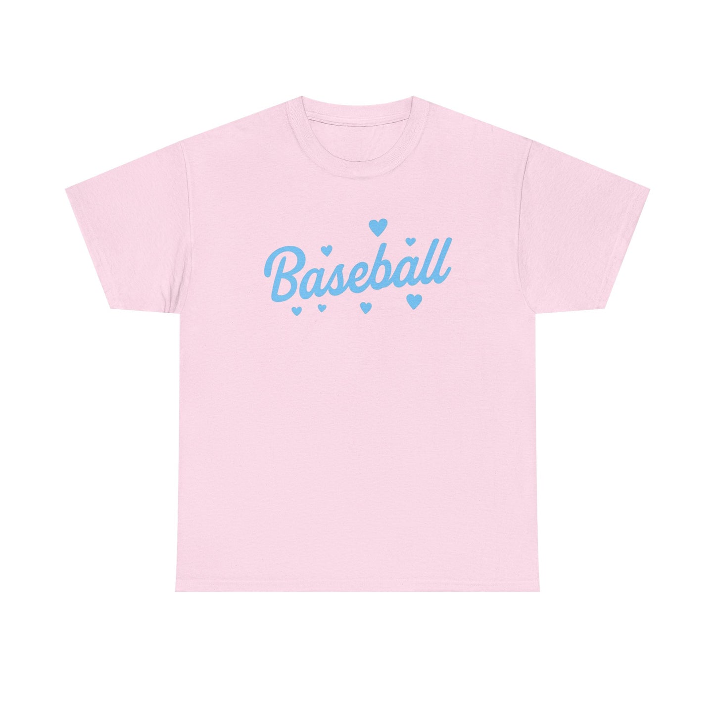 Baseball Heart Tee — Cute Script Baseball Shirt for Fans & Players