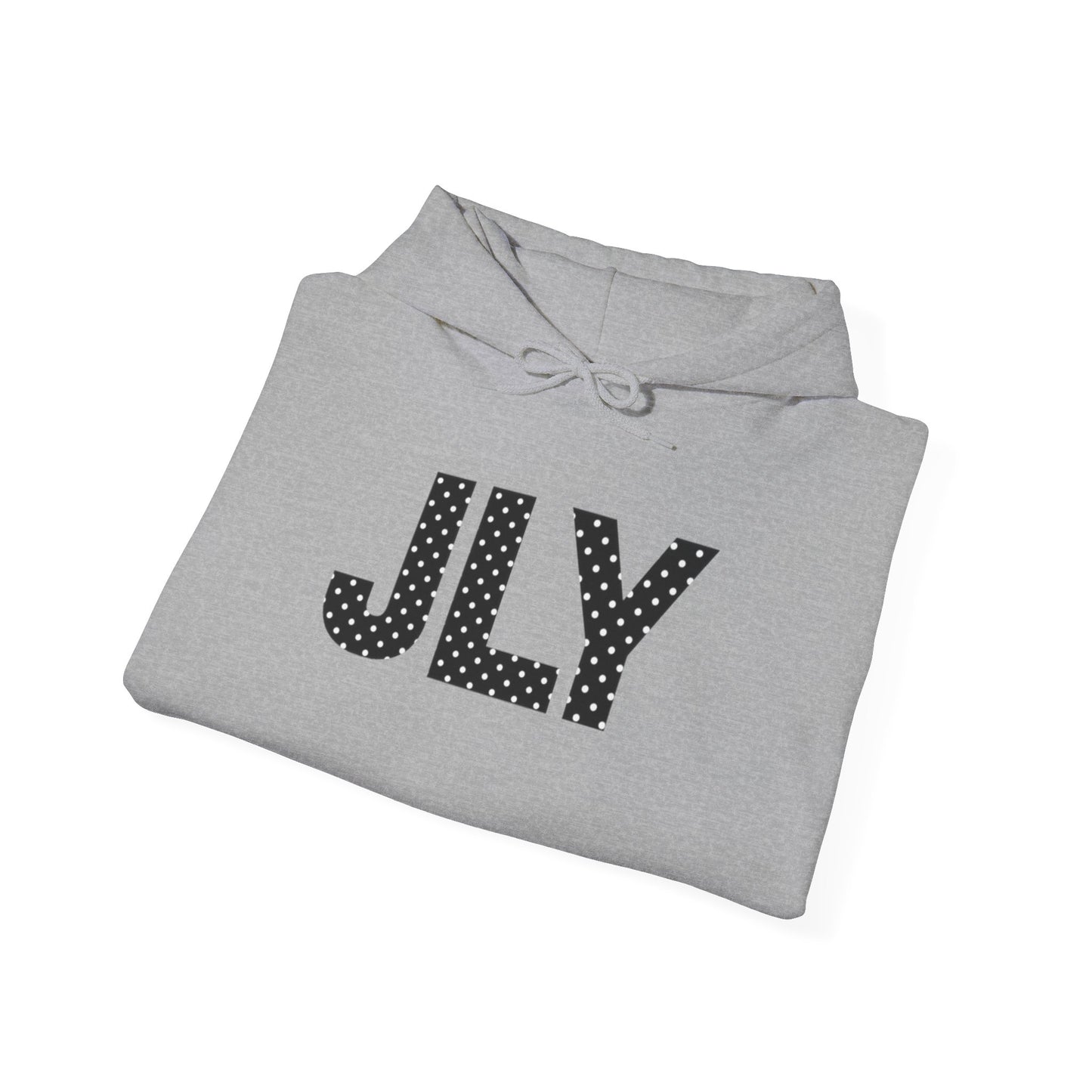 JLY Polka Dot Initials Hoodie — Personalized Monogram Pullover