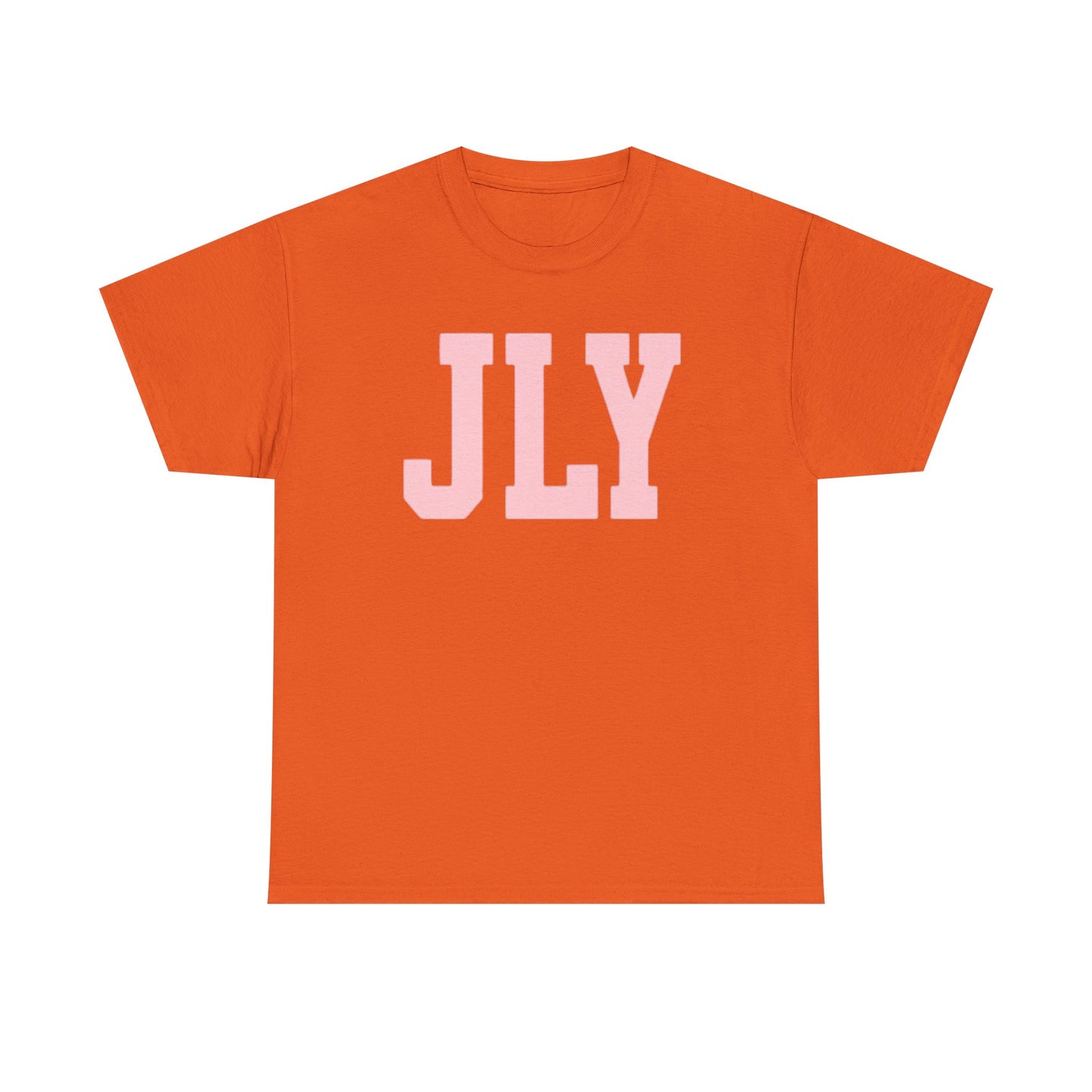 July Pink Block Letter Tee