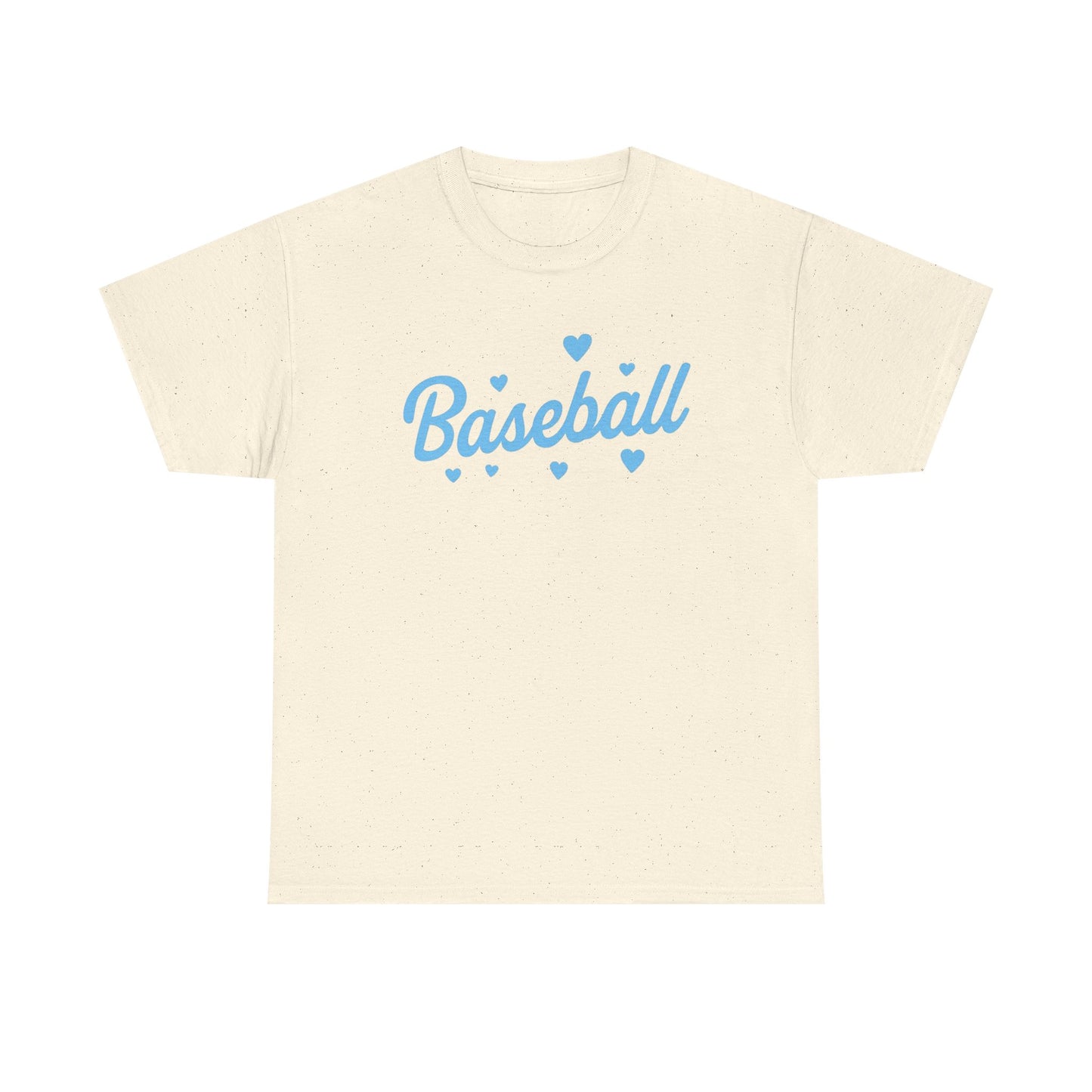 Baseball Heart Tee — Cute Script Baseball Shirt for Fans & Players