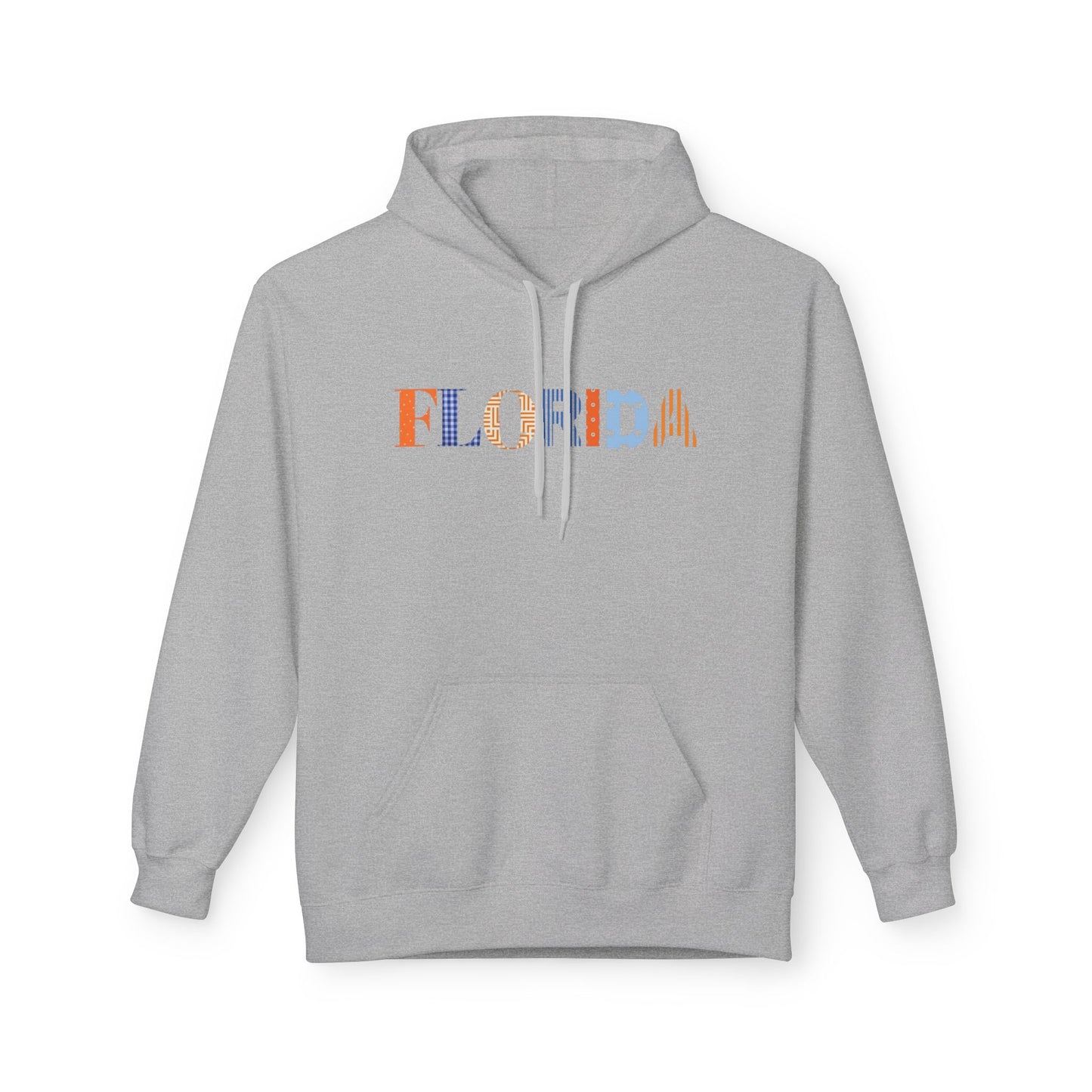Florida Patchwork Fleece Hoodie|Unisex Cozy Sweatshirt