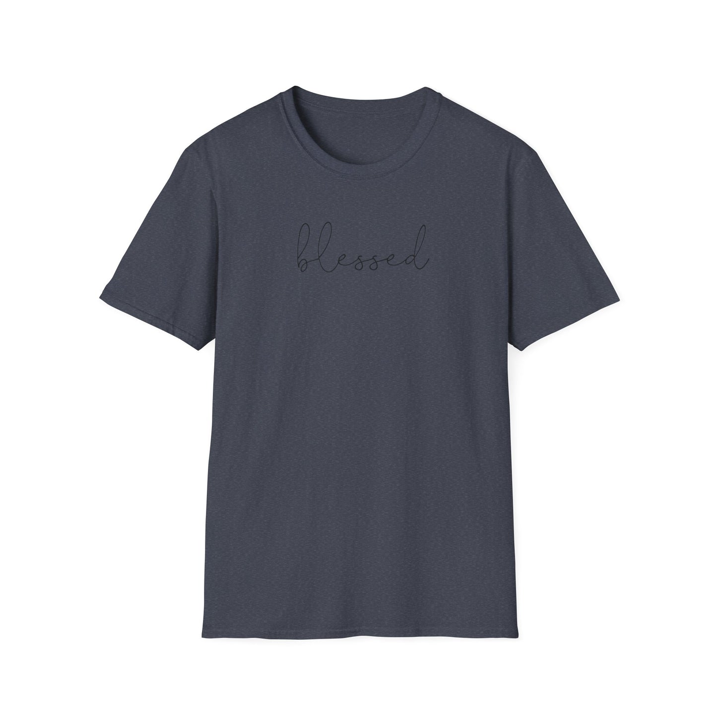 Blessed Script T-Shirt — Minimalist Inspirational Tee
