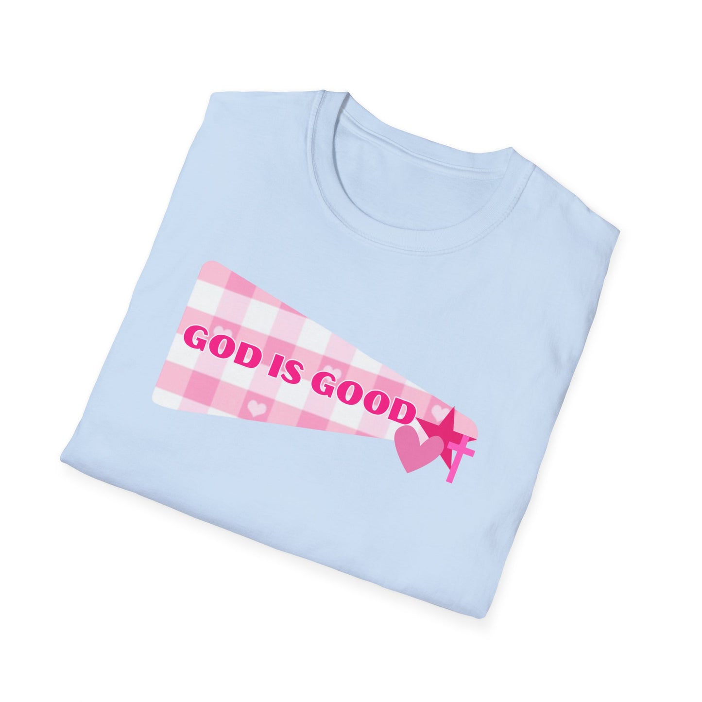 God Is Good Pink Heart T-Shirt